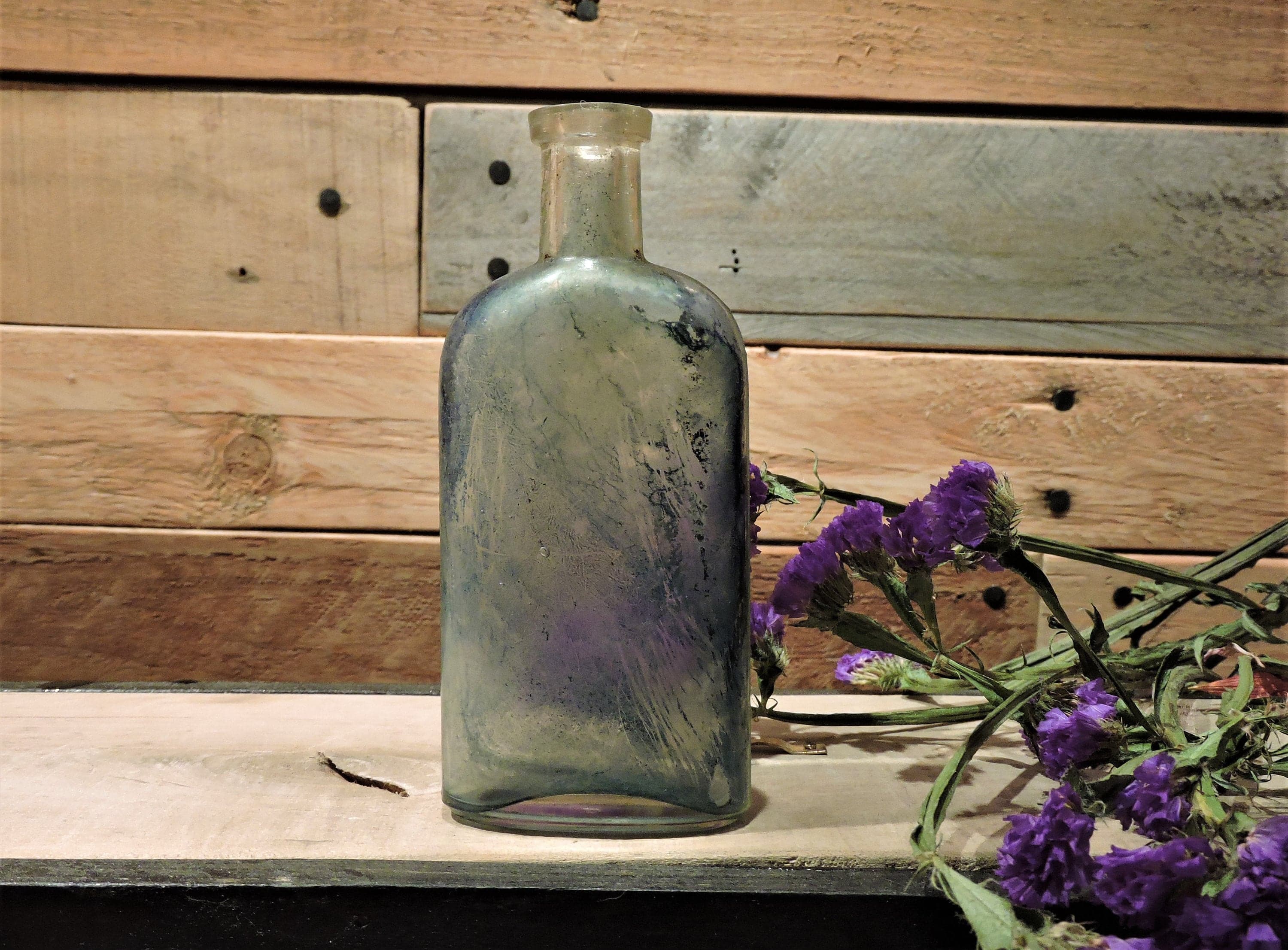 Vintage Laundry Bottle, Vintage Bottle, Antique Glass Bottle, Old Advertising Bottle • Farmhouse Decor