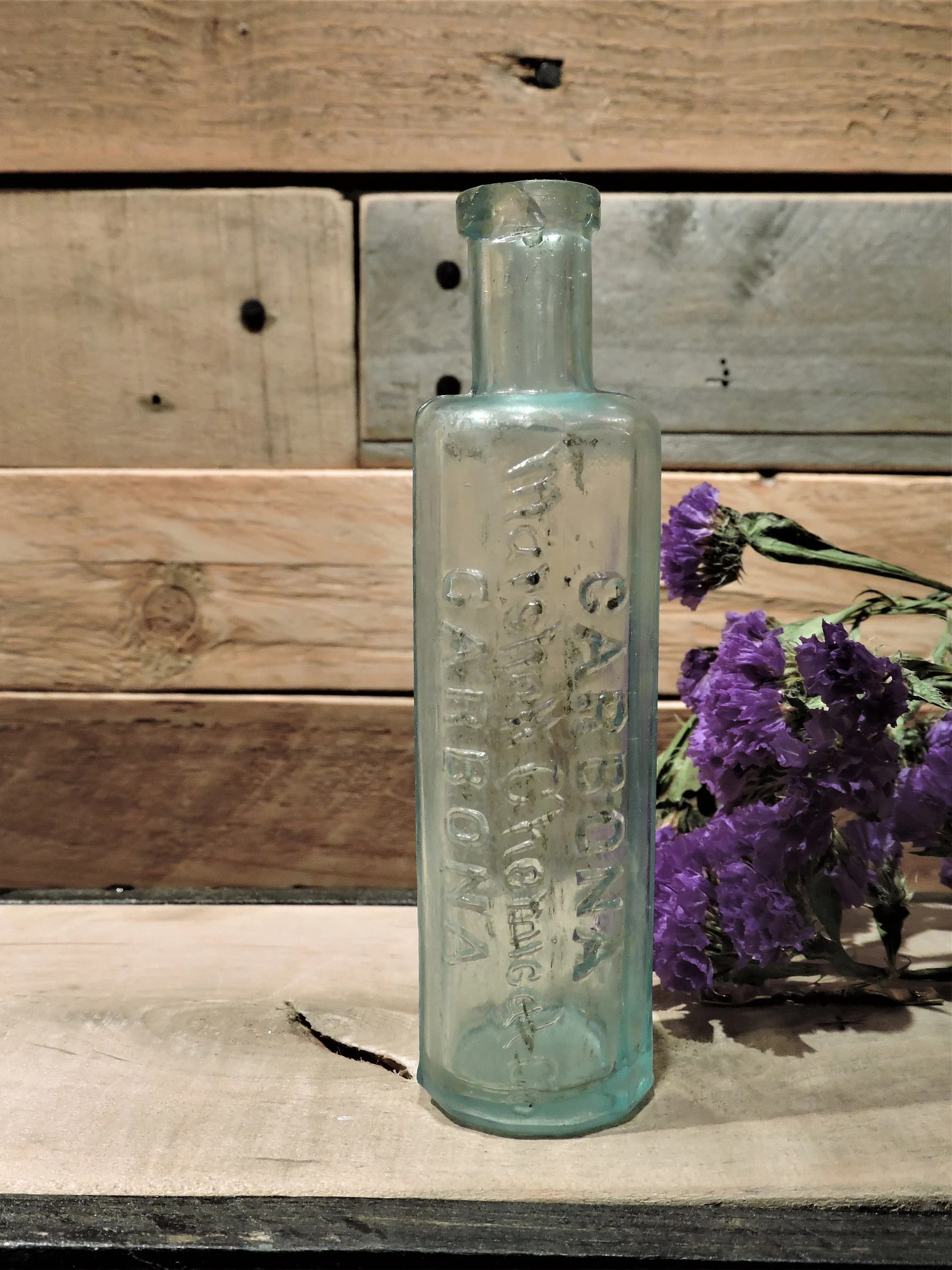 Carbona Marshall Chemical Co, Vintage Bottle, Vintage Cleaning Product - image 3