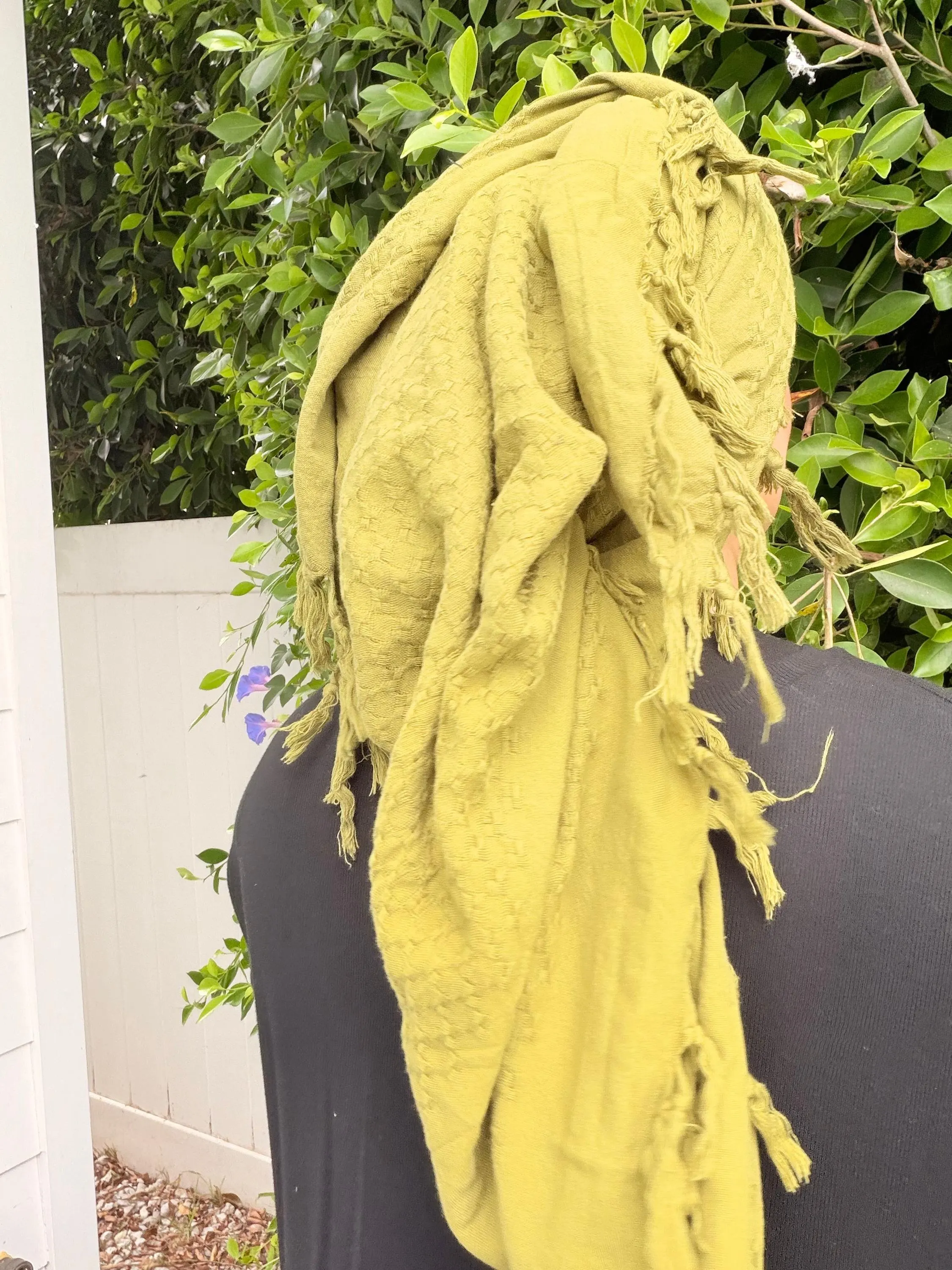 Heritage XL Square Headscarf - Light Olive-square-The Little Tichel Lady