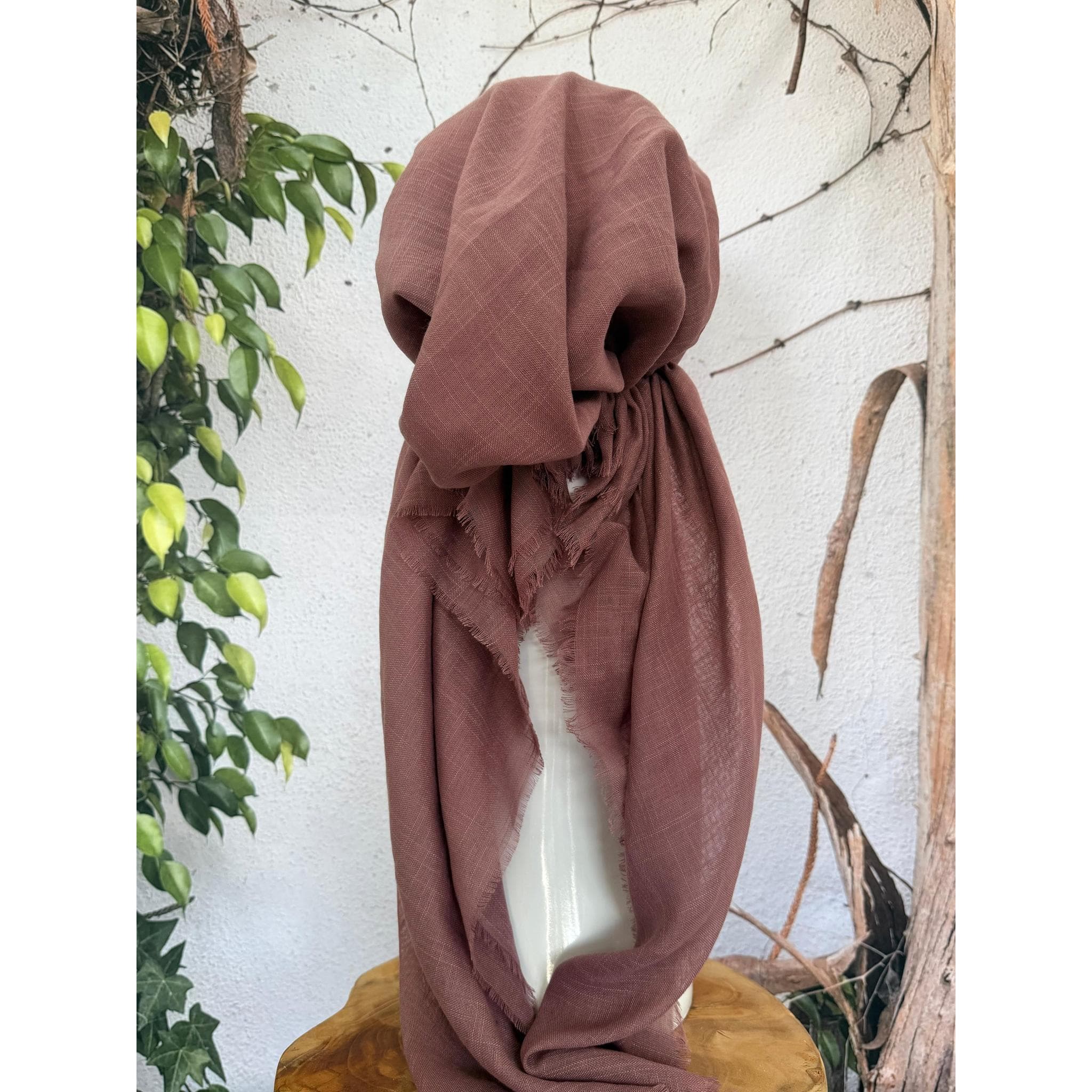Turkish Cotton Textured NON-SLIP Pretied w/ Long Tails - Mauve-pretieds-The Little Tichel Lady