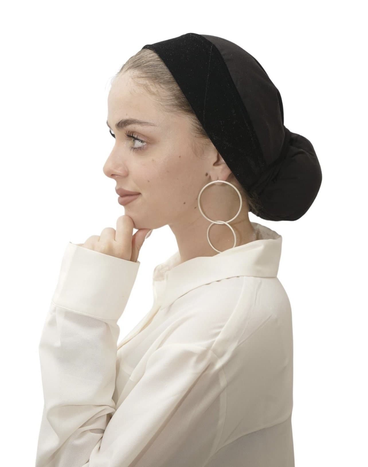 Boubou Bun Tichel Volumizer, Adjustable Volume, Non Slip Bobo Head Shaper, for Under Headwraps, Head Scarves, Hijab, Bandana, Turbans