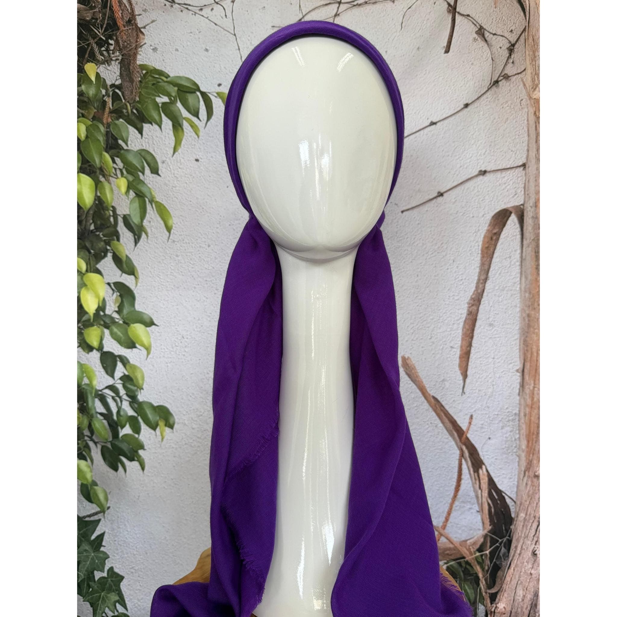 Turkish Cotton Textured NON-SLIP Pretied w/ Long Tails - Purple-pretieds-The Little Tichel Lady