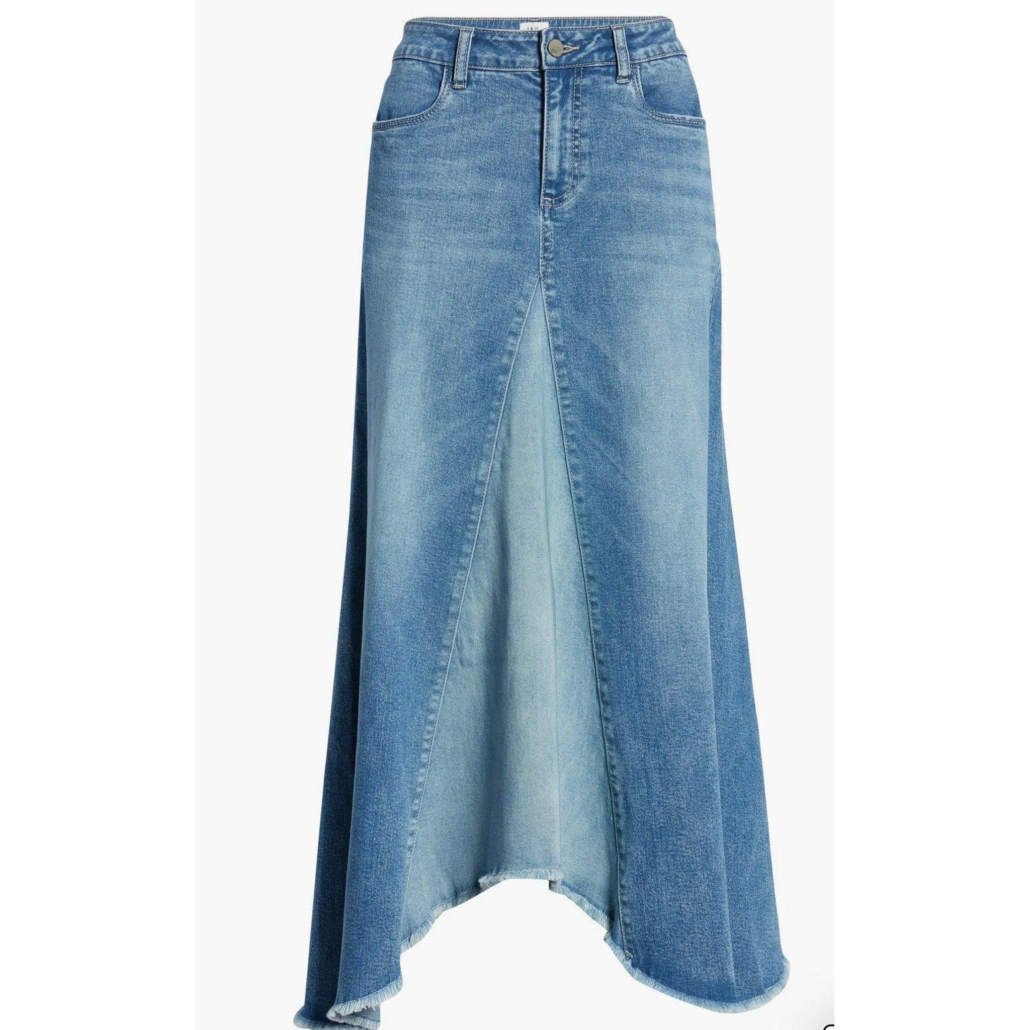 Classic Denim Midi Skirt - Blue-skirt-The Little Tichel Lady