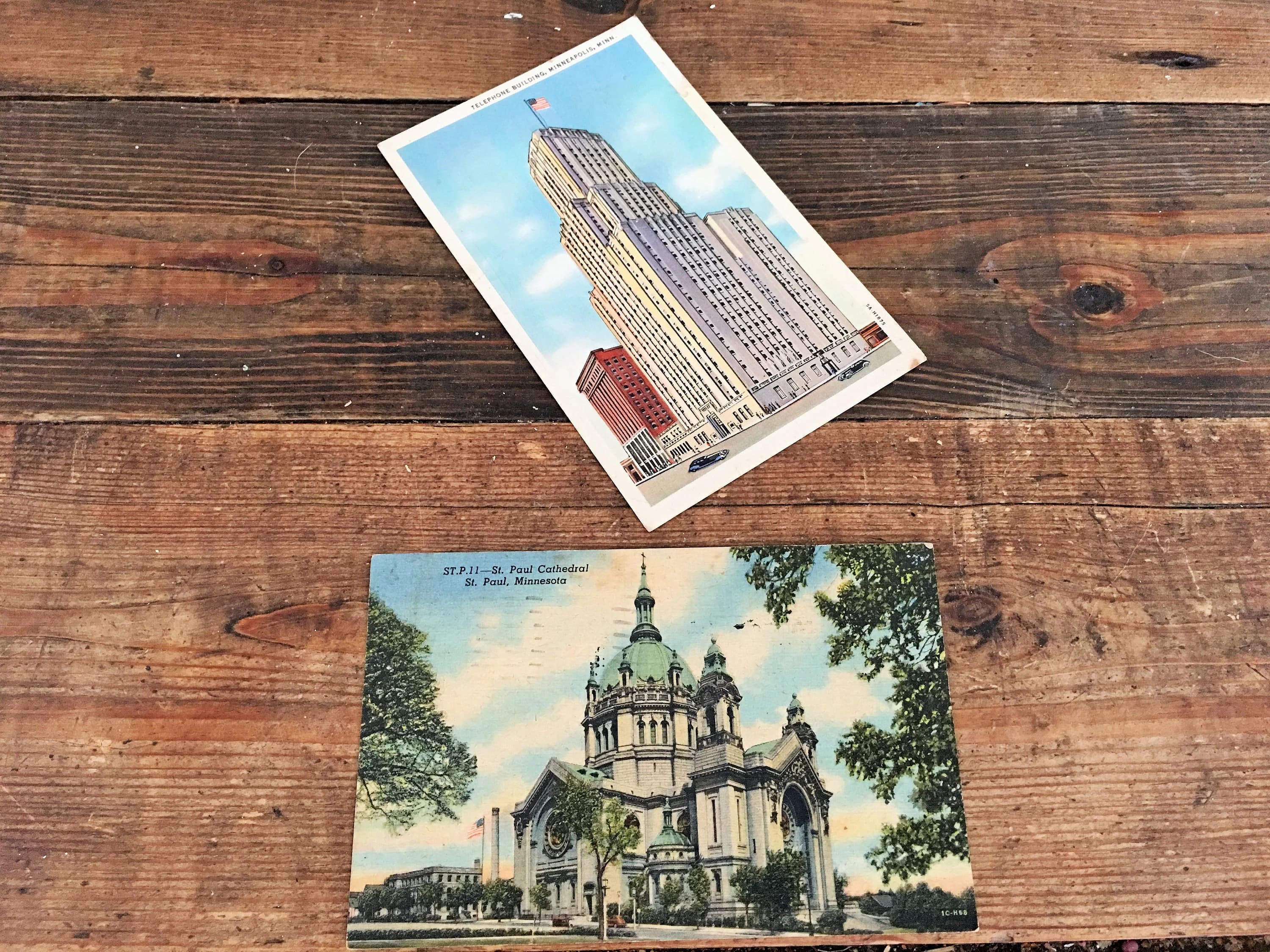 Pair of 1950's Minnesota Themed Vintage Postcards/Vintage Postcards/ Minneapolis Postcards