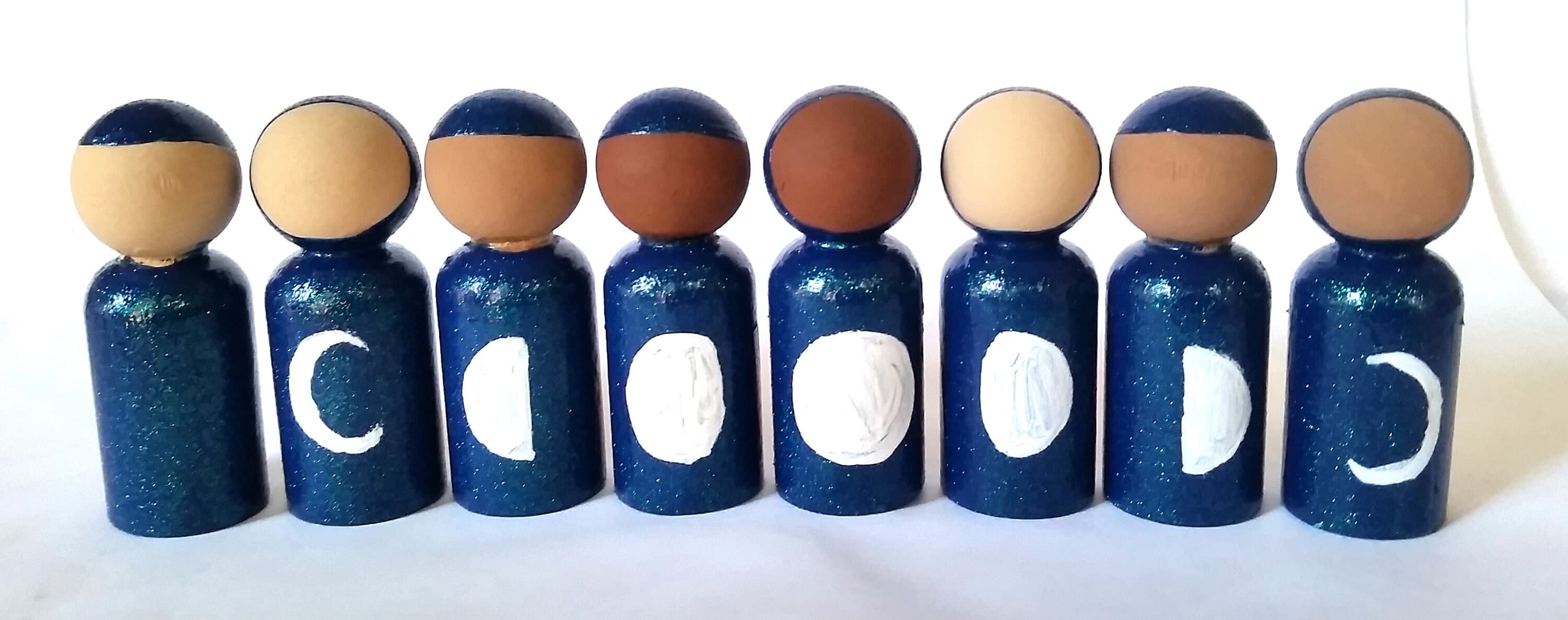 Ramadan Dolls/Phases of the Moon/Islamic/Eid/Lunar Month/Lunar Doll/Full Moon/Crescent Moon/Diverse Dolls/Montessori Waldorf - image 2