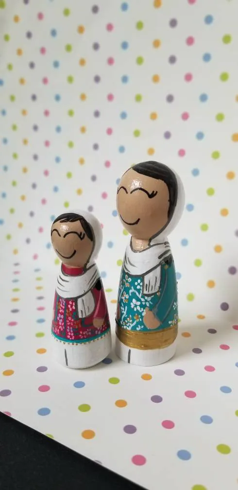 Mommy and Me Peg Doll Muslim Peg doll Muslim Hijab Islamic Toy