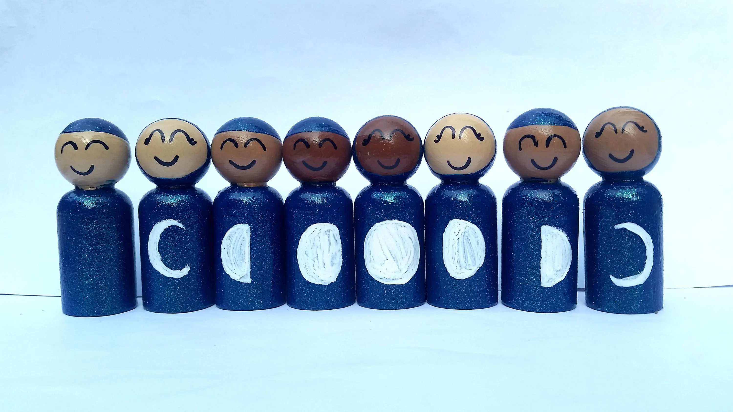 Ramadan Dolls/Phases of the Moon/Islamic/Eid/Lunar Month/Lunar Doll/Full Moon/Crescent Moon/Diverse Dolls/Montessori Waldorf - image 4