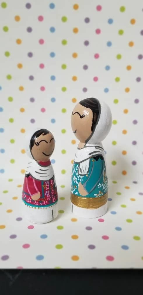 Mommy and Me Peg Doll Muslim Peg doll Muslim Hijab Islamic Toy - image 5