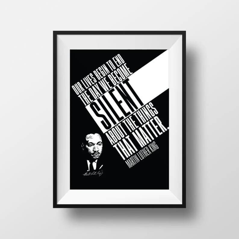 MLK - Martin Luther King Quotes, The Most Powerful MLK Jr. Quotes, Black History - Black Lives Matter BLM Empowering, Inspirational Posters - image 5