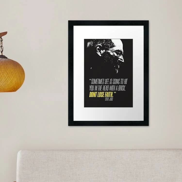 Don't Lose Faith - Steve Jobs Quote, Co-founder of Apple - Motivational Inspirational Quote Poster, Birthday Gift Office Work Decor Wall Art - image 4