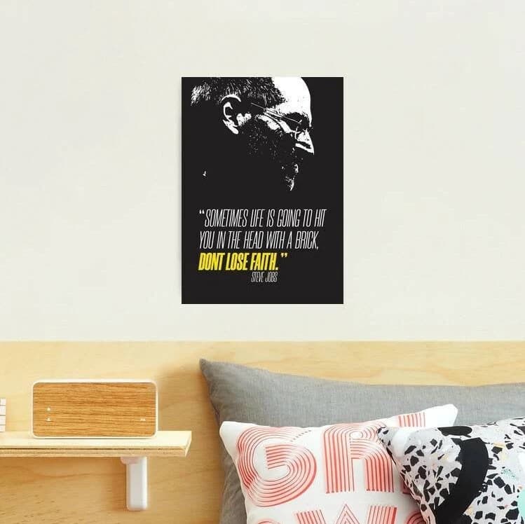 Don't Lose Faith - Steve Jobs Quote, Co-founder of Apple - Motivational Inspirational Quote Poster, Birthday Gift Office Work Decor Wall Art - image 3