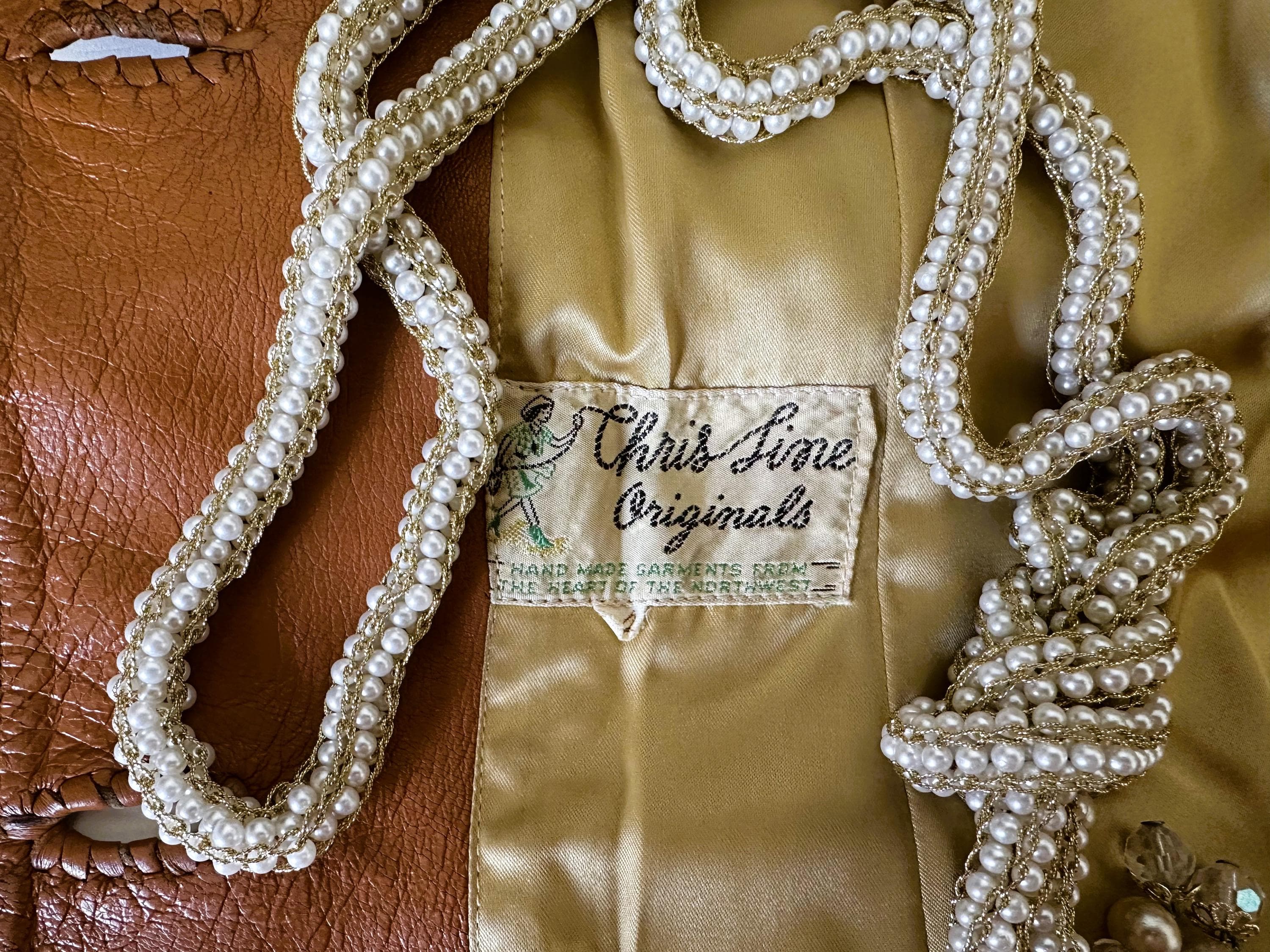 Fringed Jacket, Beaded Leather, Chris Line Originals, Vintage 1940s, Boho - image 3