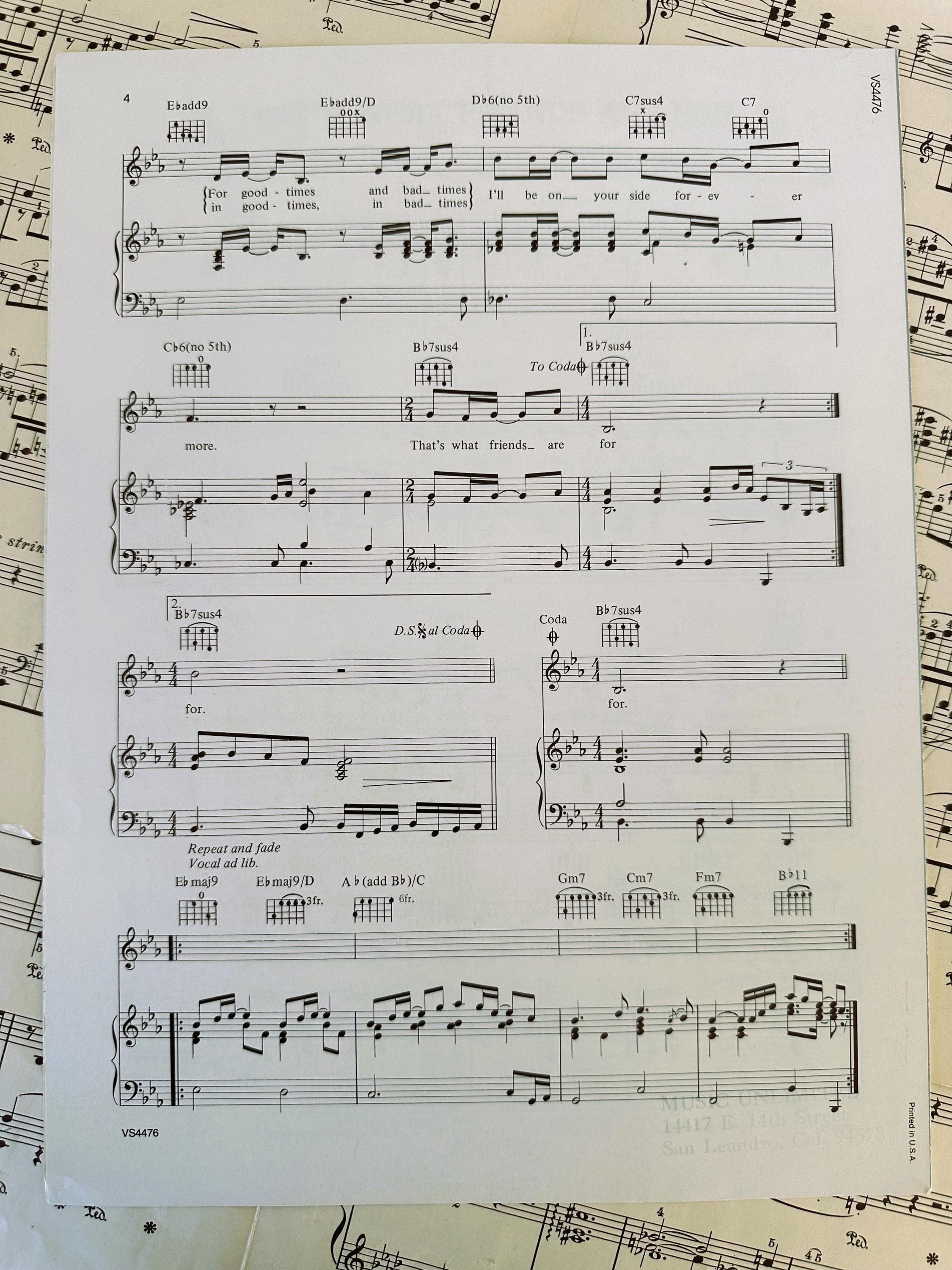 Vintage Stevie Wonder & Dionne Warwick Sheet Music Bundle - image 5