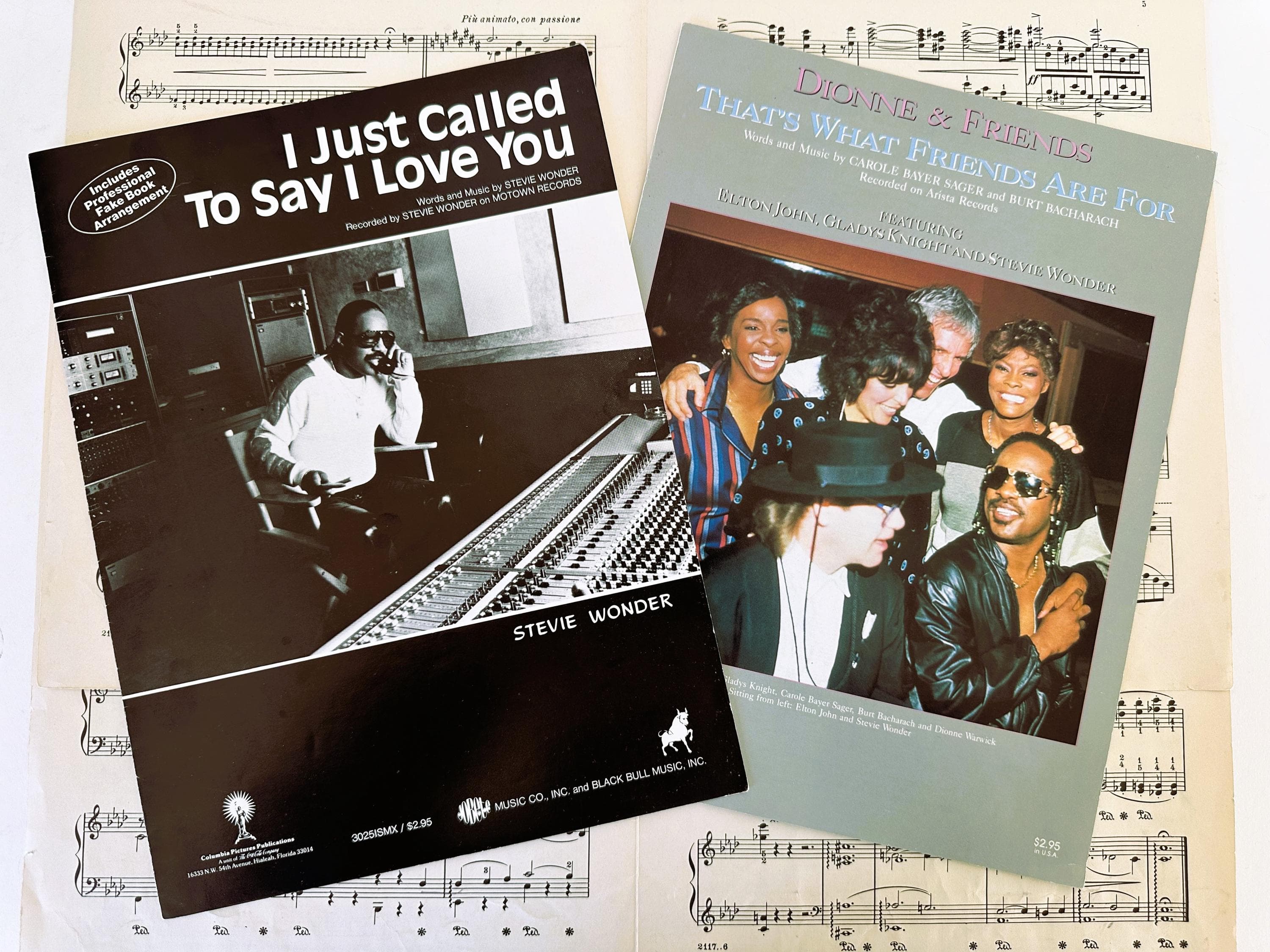 Vintage Stevie Wonder & Dionne Warwick Sheet Music Bundle