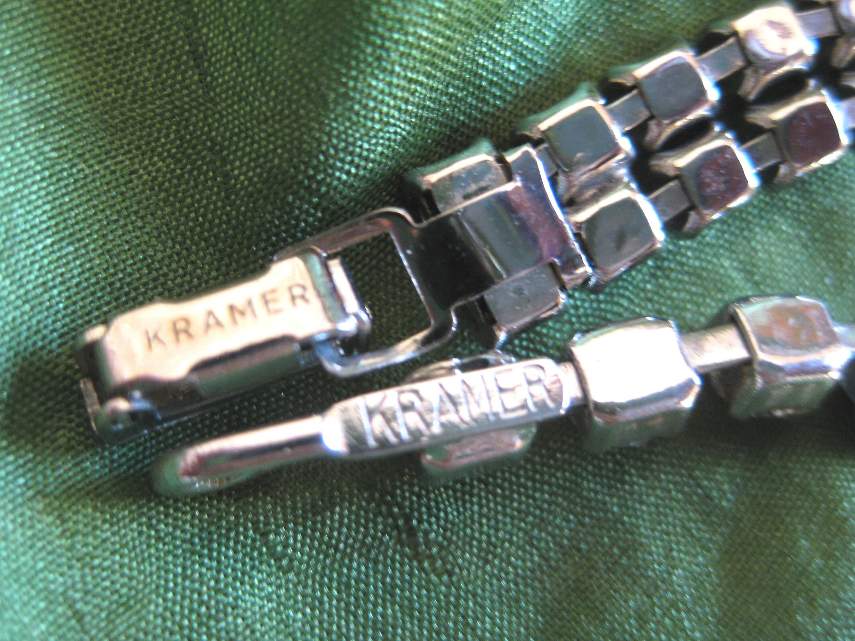 Jewelry Set, 4 Pieces, Designer KRAMER, Clear Rhinestones, Mid-Century Estate Find - image 3