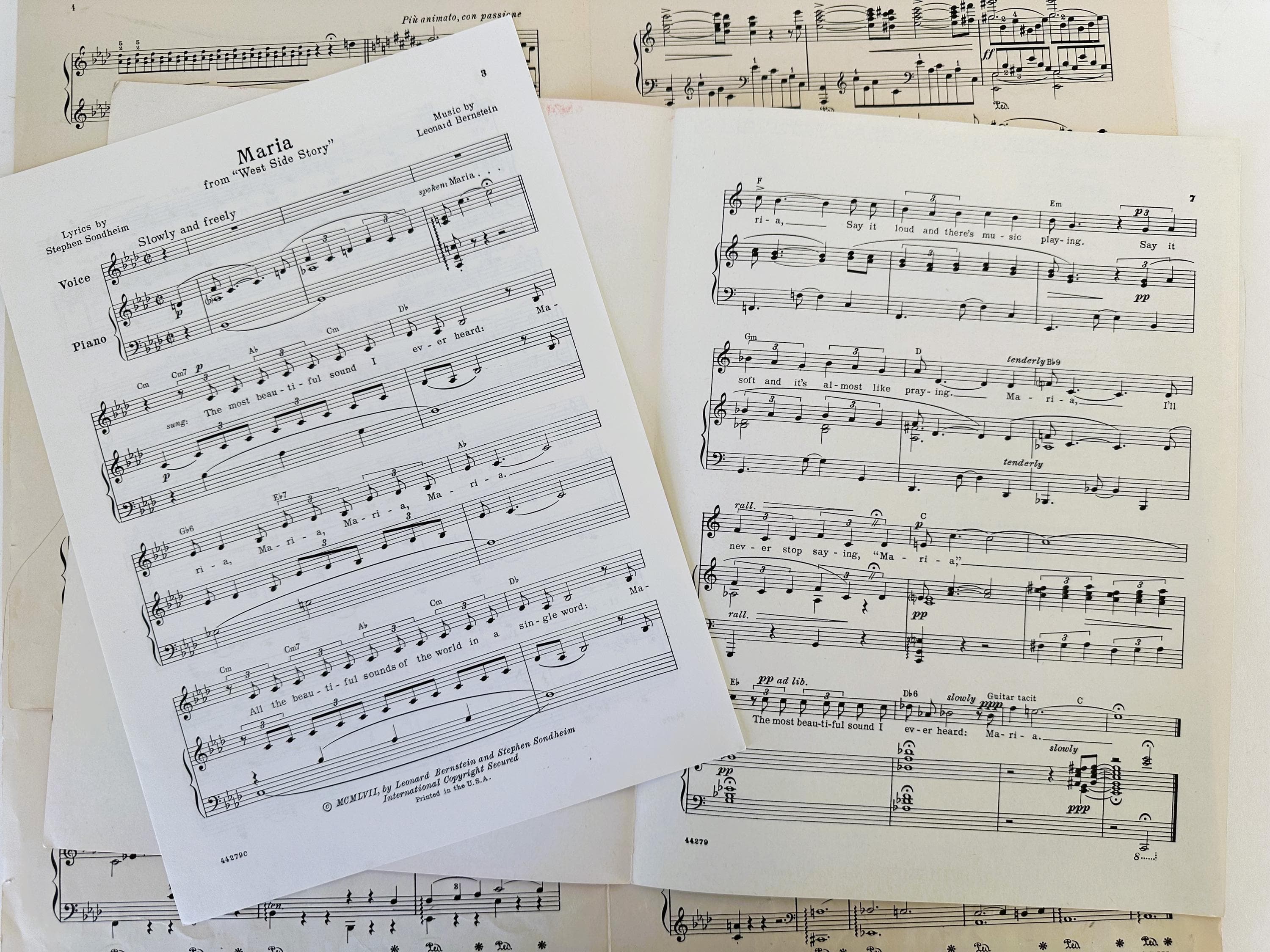 Vintage Sheet Music, “Maria,” from West Side Story, by Leonard Bernstein & Stephen Sondheim, 1957 - image 3