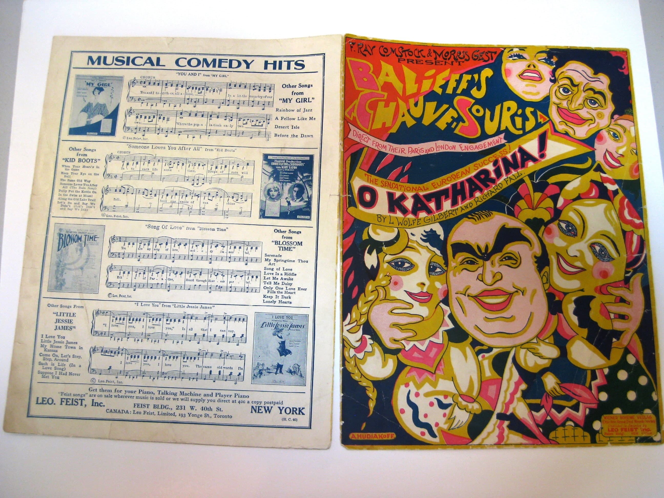 O Katharina Sheet Music, 1924 Art Nouveau Print, Matted Wall Art - image 4