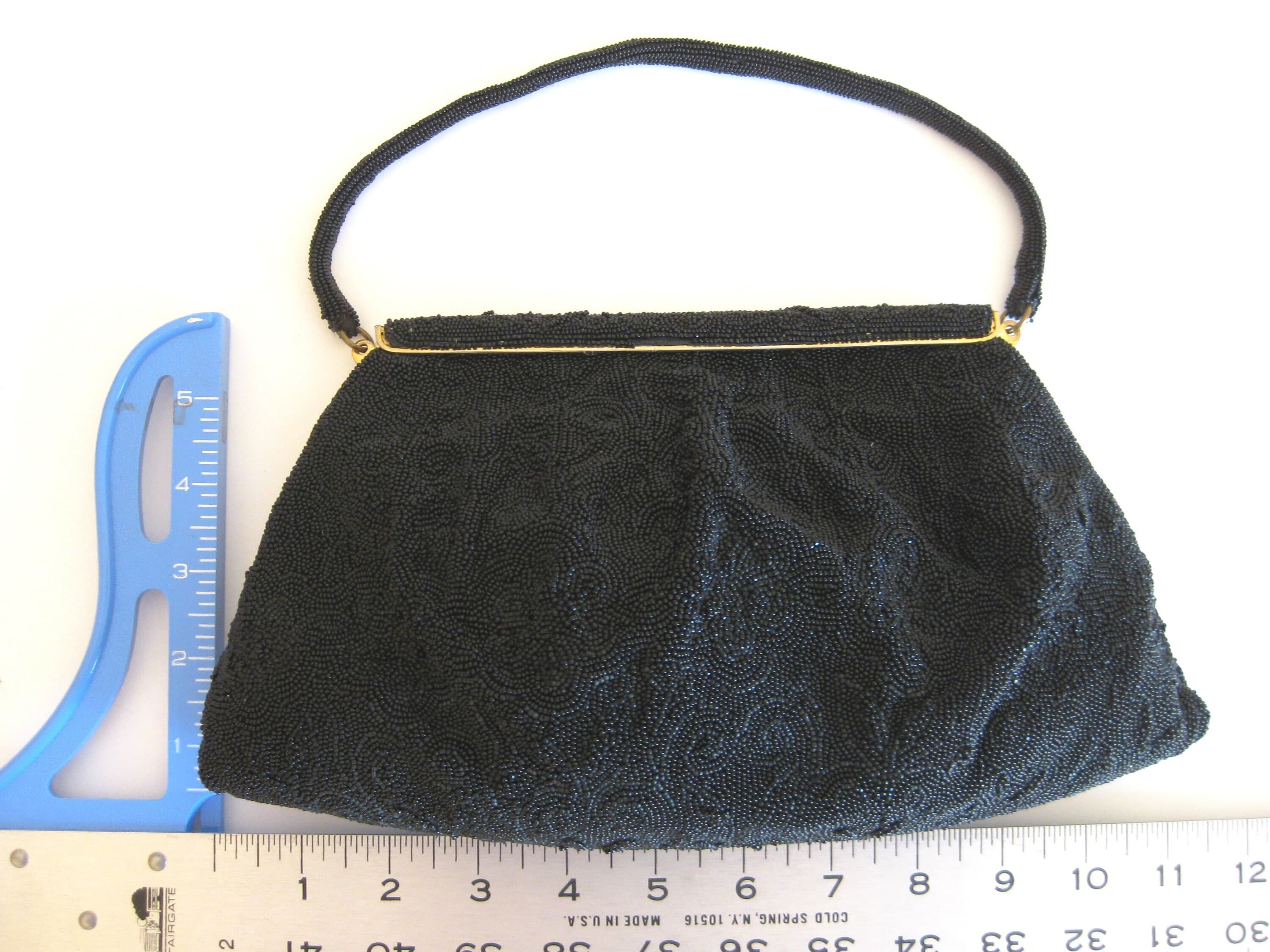 Beaded Purse, Designer Freddy Paris, French Micro Seed Beads, Gold Frame, Vintage - image 5
