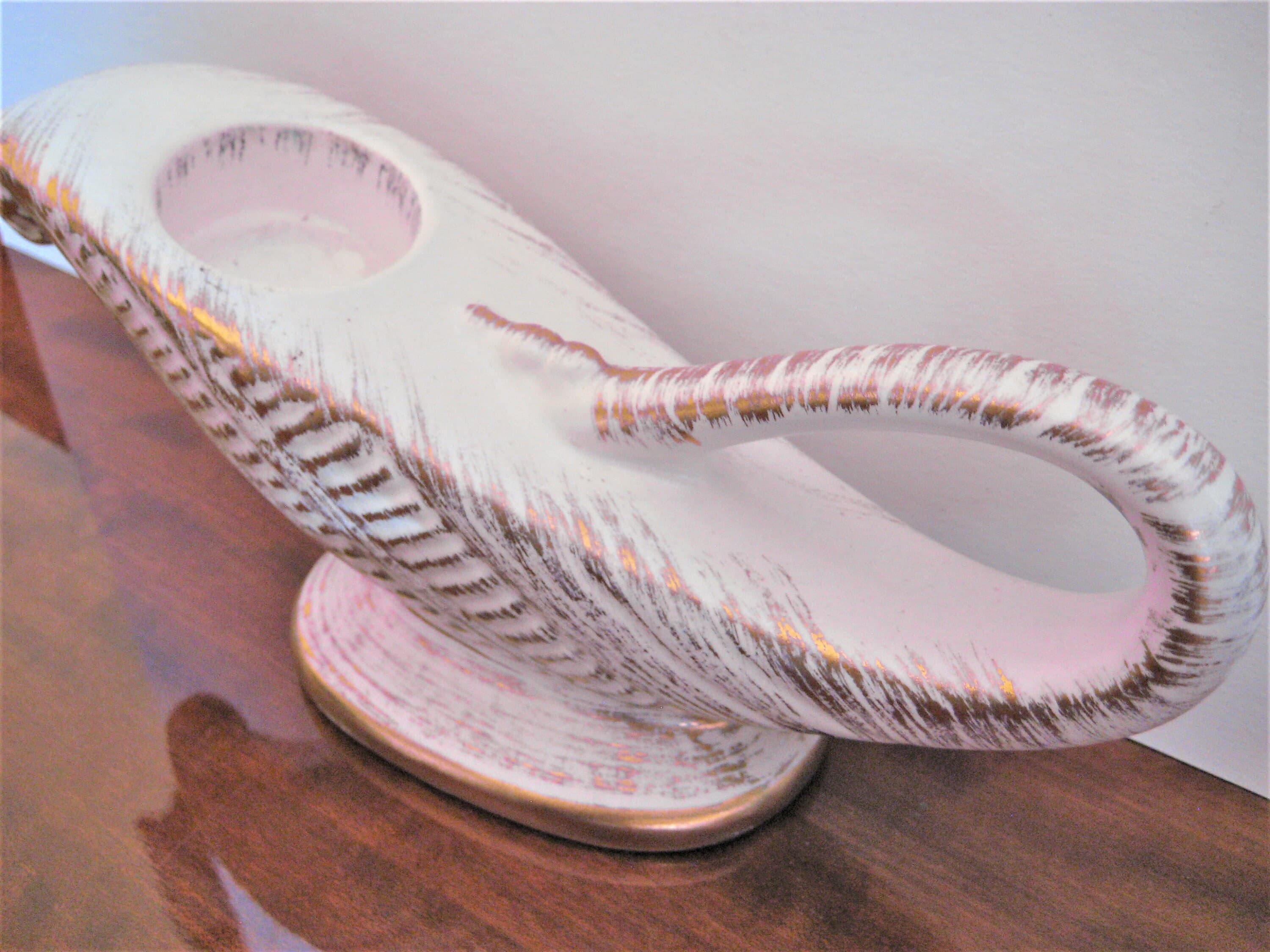 Vintage Royal Haeger Aladdin Lamp, 22K Gold Tweed Glaze, USA - image 4