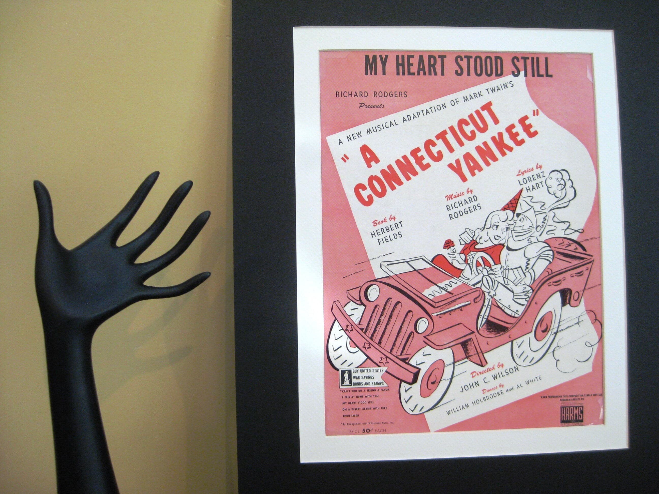 Vintage "Connecticut Yankee" Sheet Music, Rodgers & Hart, Matted Wall Art - image 4