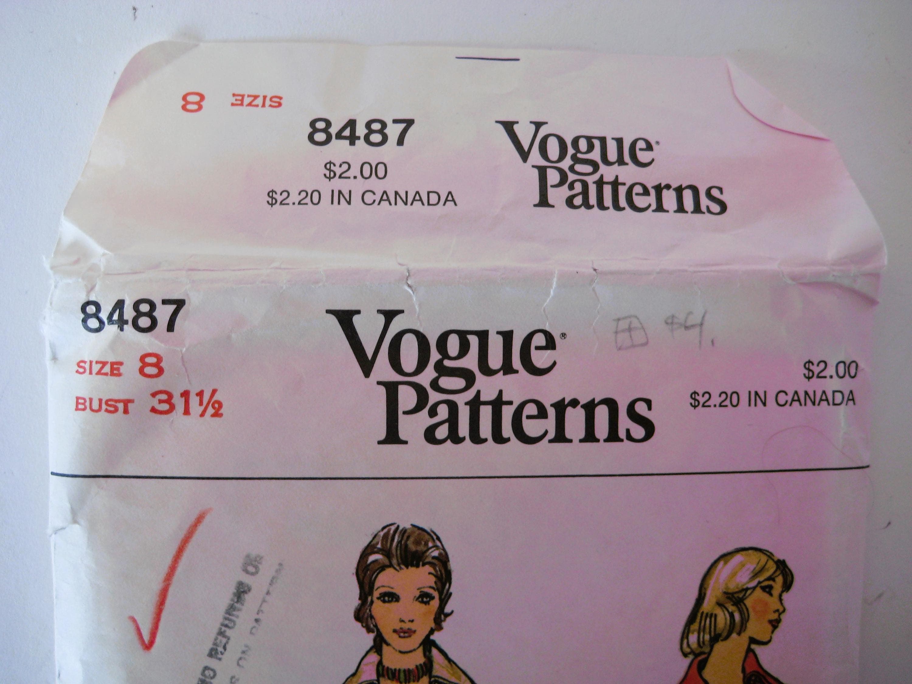 Vintage 1970s Vogue 8487 Sewing Pattern, Misses Size 8, Dress, Tunic & Pants - image 3