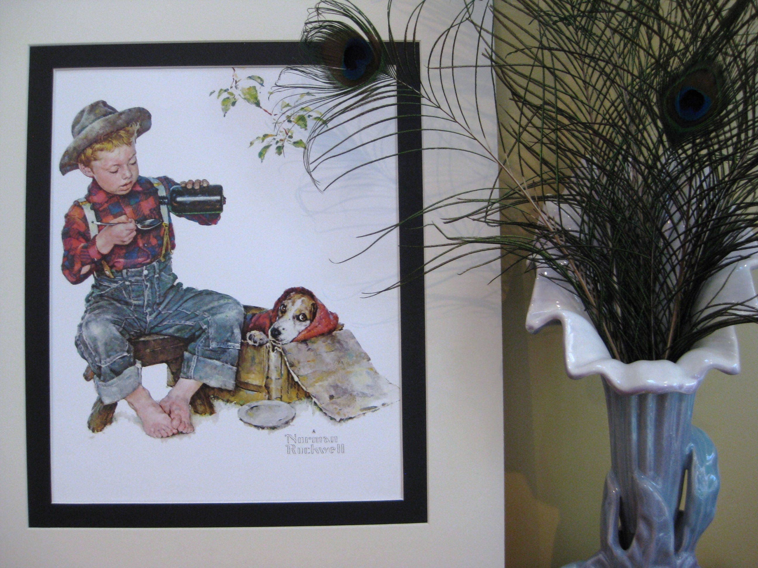 Norman Rockwell "SPRING" Vintage Matted Art Print (16x20) - image 4