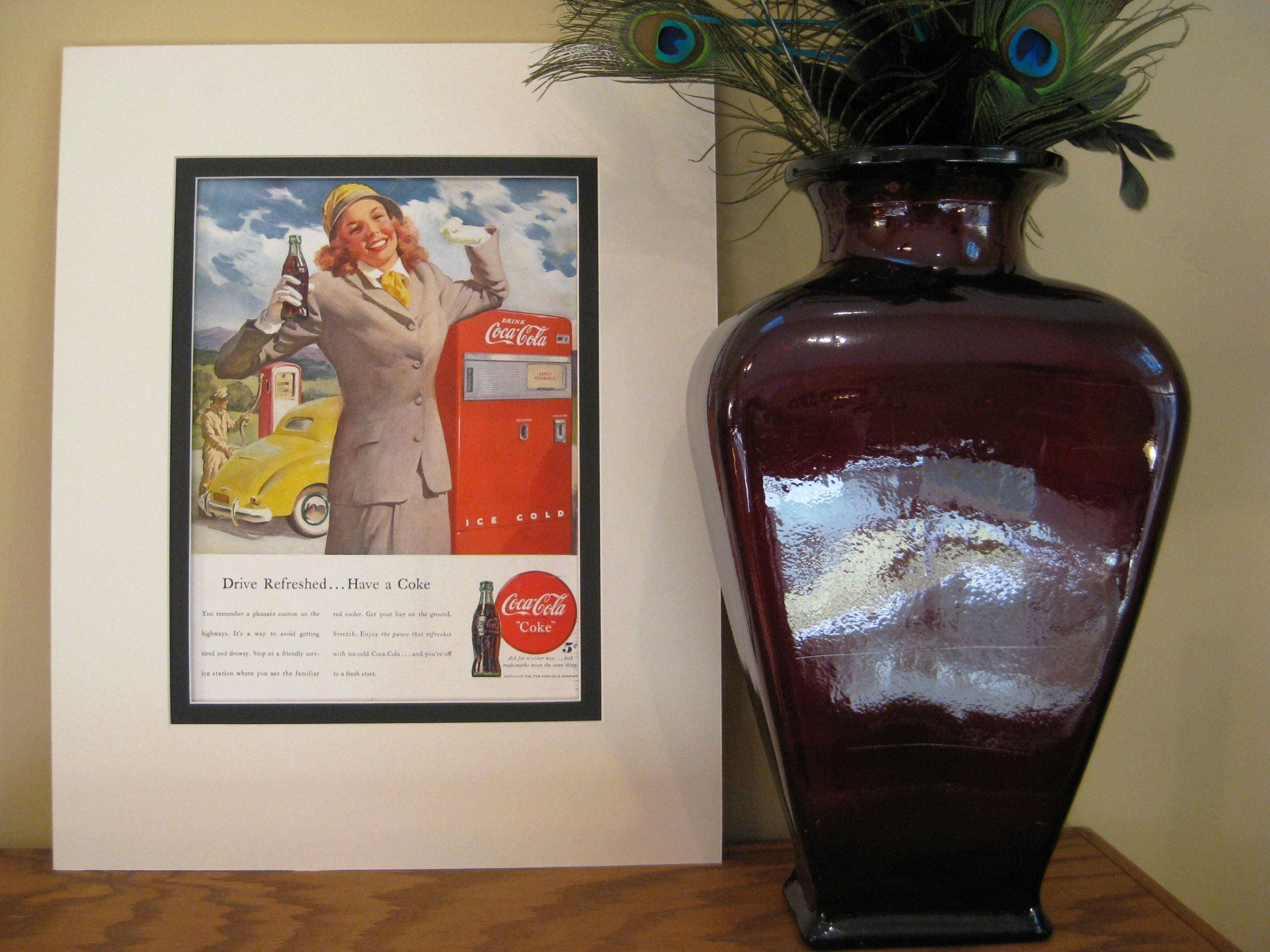1948 Coca-Cola Ad, Matted Vintage Print (16x20) - image 5
