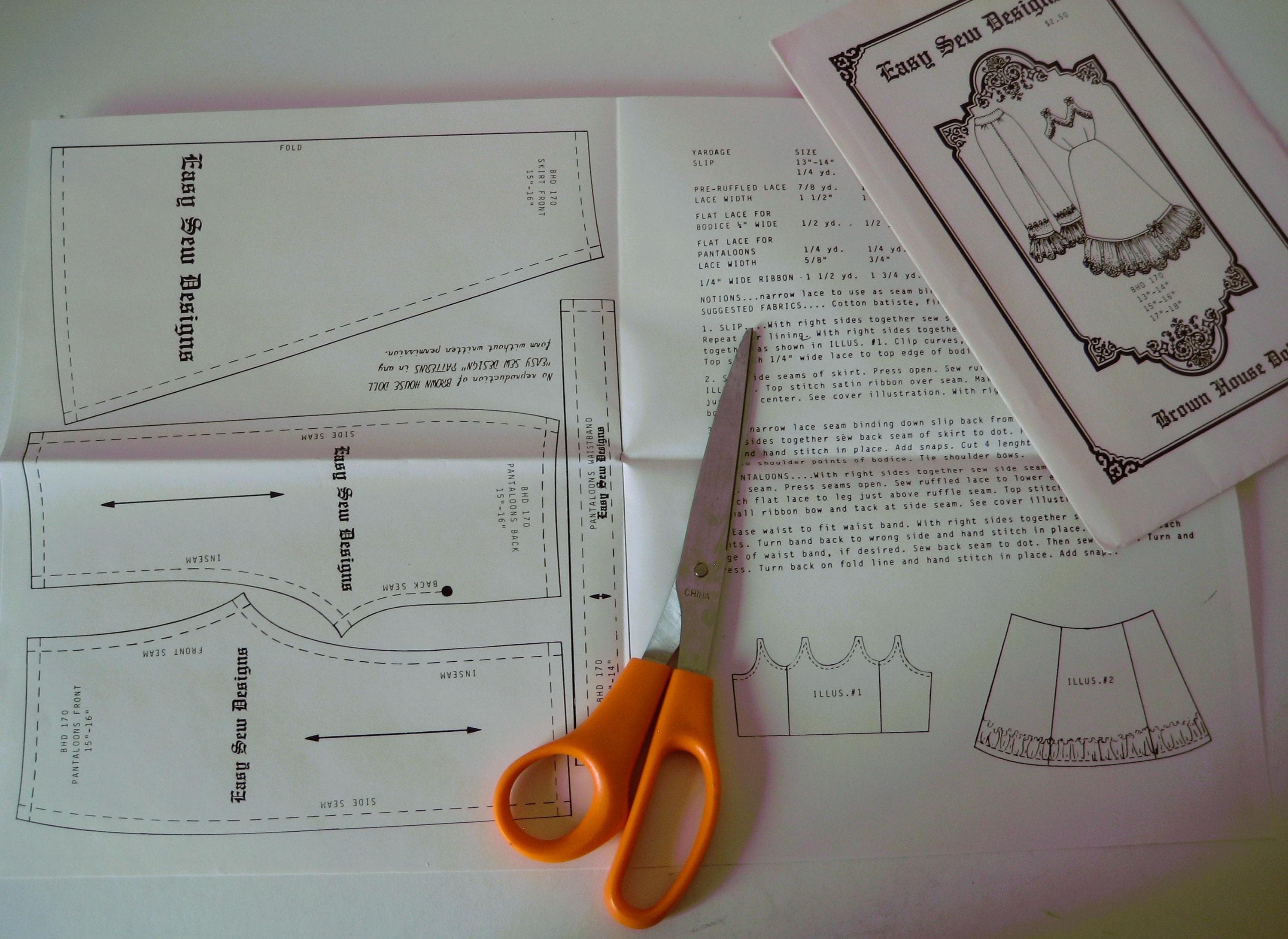 Vintage 1980s Doll Fashion Slip & Pantaloons Pattern, BHD 170, Uncut, Complete - image 3