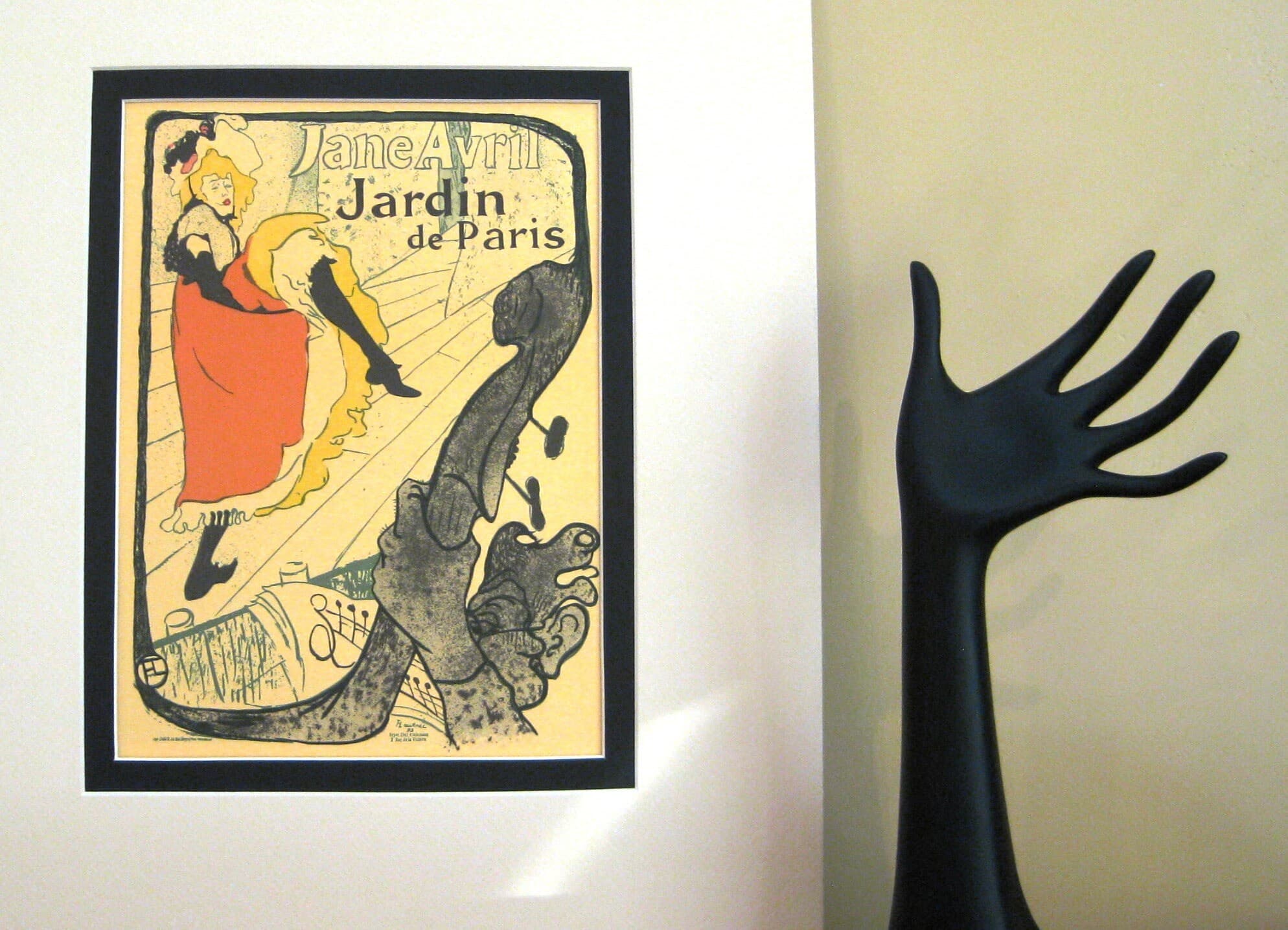 Toulouse Lautrec Jane Avril Print, Matted Vintage Lithograph (14x18) - image 4