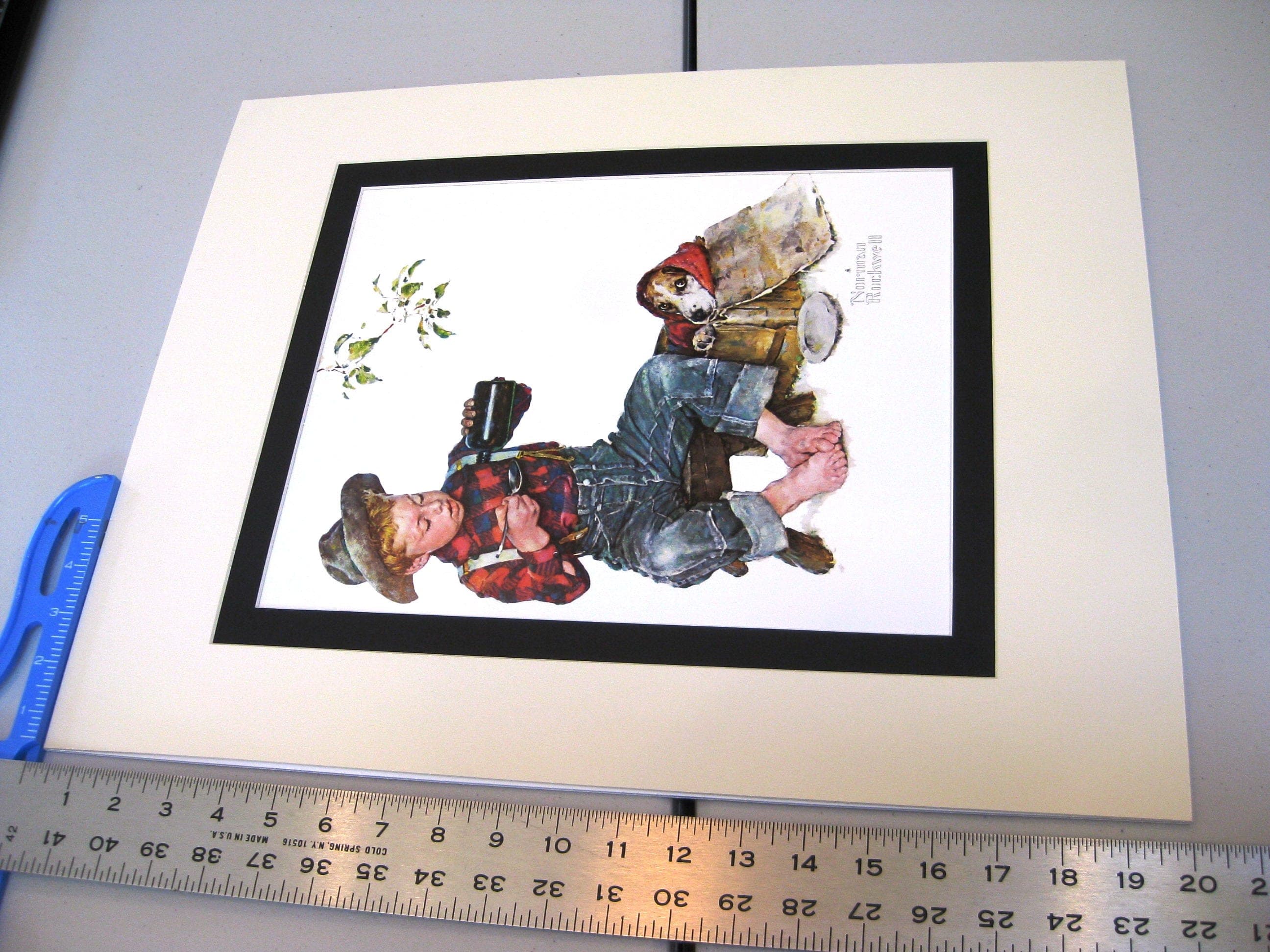 Norman Rockwell "SPRING" Vintage Matted Art Print (16x20) - image 3