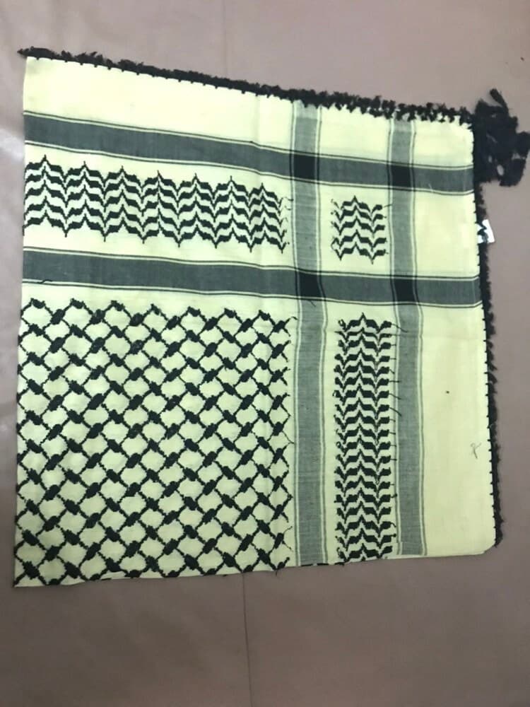 Yellow Black Umrah Bedouin Tassel Muslim Ramadan Scarve Scarf Shawl Arabian Islamic Mens shemagh Head Turban Arafat Army C6