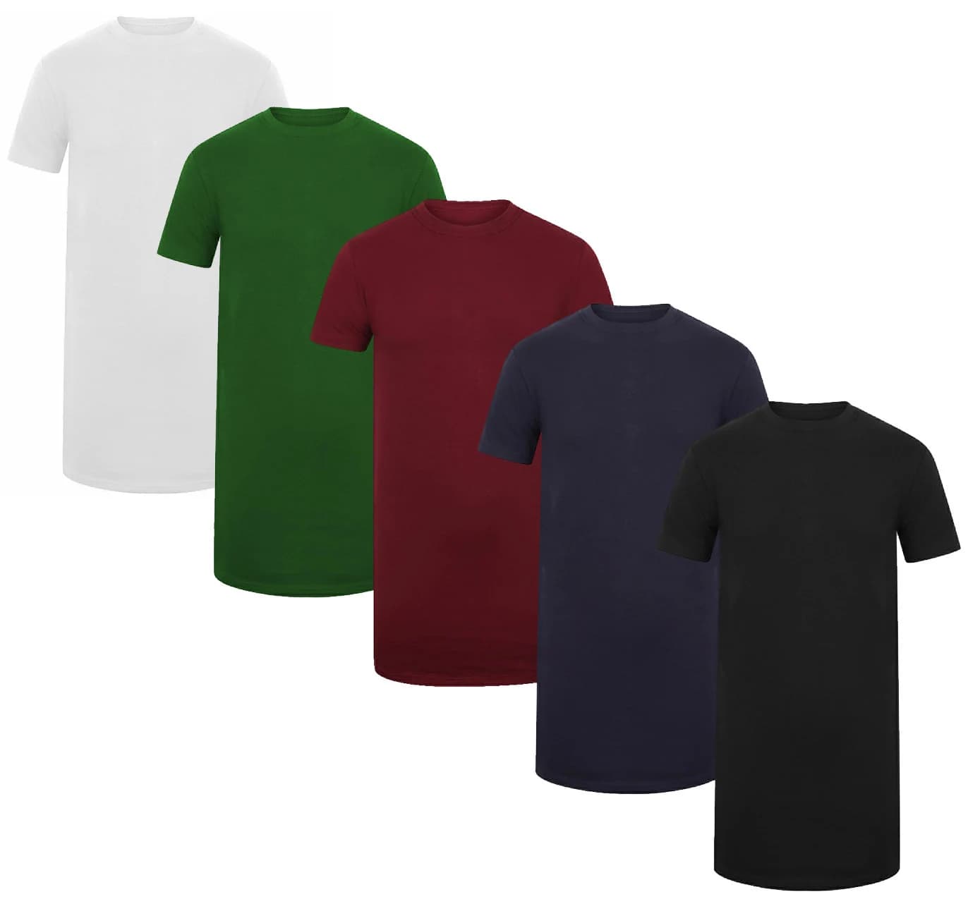Mens Longline T-Shirts Short Sleeve Athletic Sportswear High Quality Cotton Plain Designer Tee Top T-Shirts - image 2