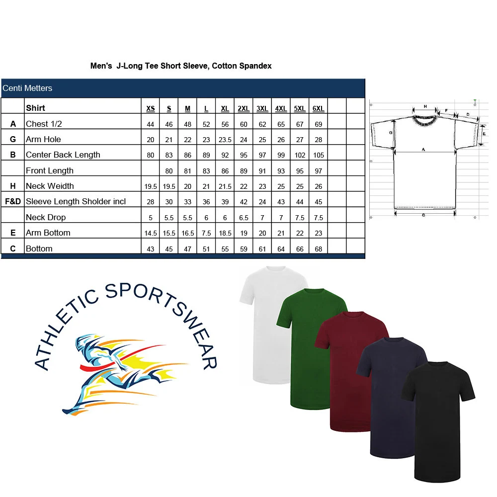 Mens Longline T-Shirts Short Sleeve Athletic Sportswear High Quality Cotton Plain Designer Tee Top T-Shirts - image 3