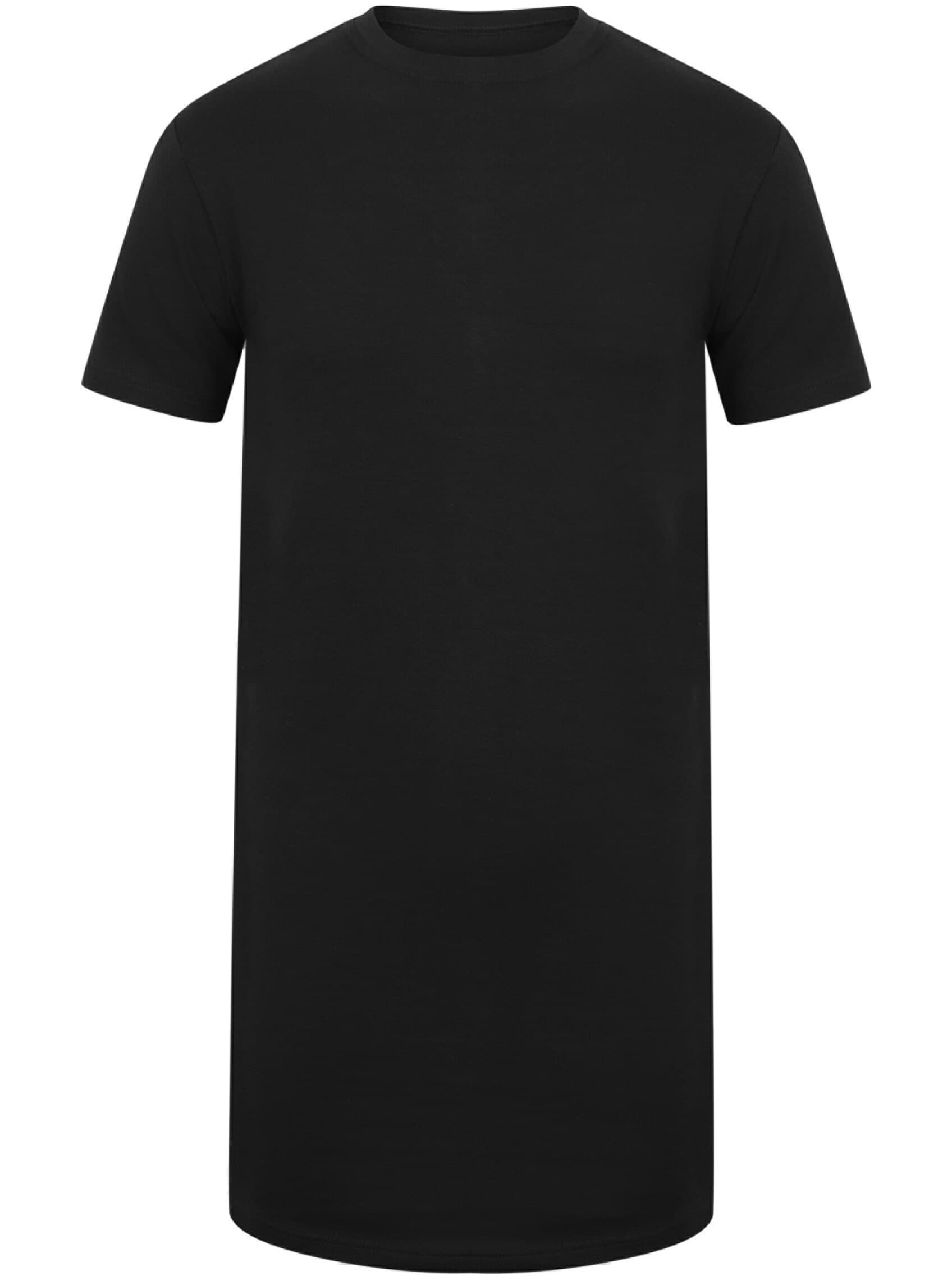 Mens Longline T-Shirts Short Sleeve Athletic Sportswear High Quality Cotton Plain Designer Tee Top T-Shirts - image 4