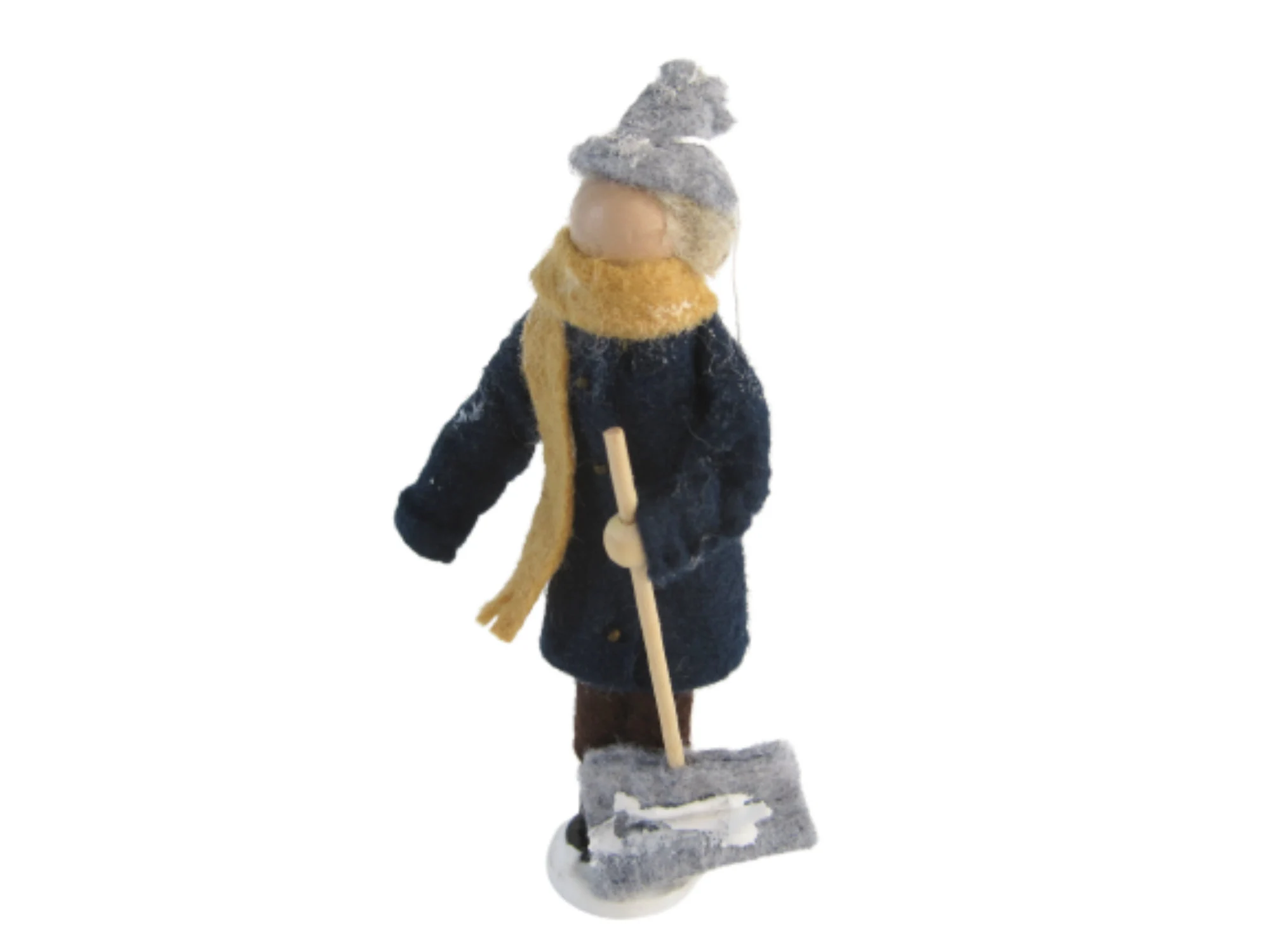 Snow Shoveler Boy Wooden Ornaments, Winter Decorations, Snow Shovels, Gifts for Winter - Stocking Stuffers - Christmas - Winter - image 4