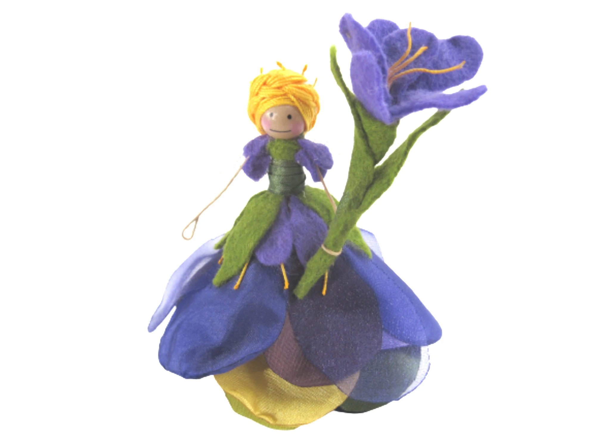 Crocus Flower Fairy Ornament, Springtime Fairy Decoration, Gifts for Gardeners - Spring - Birthdays - New Babies - Fairy Lovers - Friends - image 2