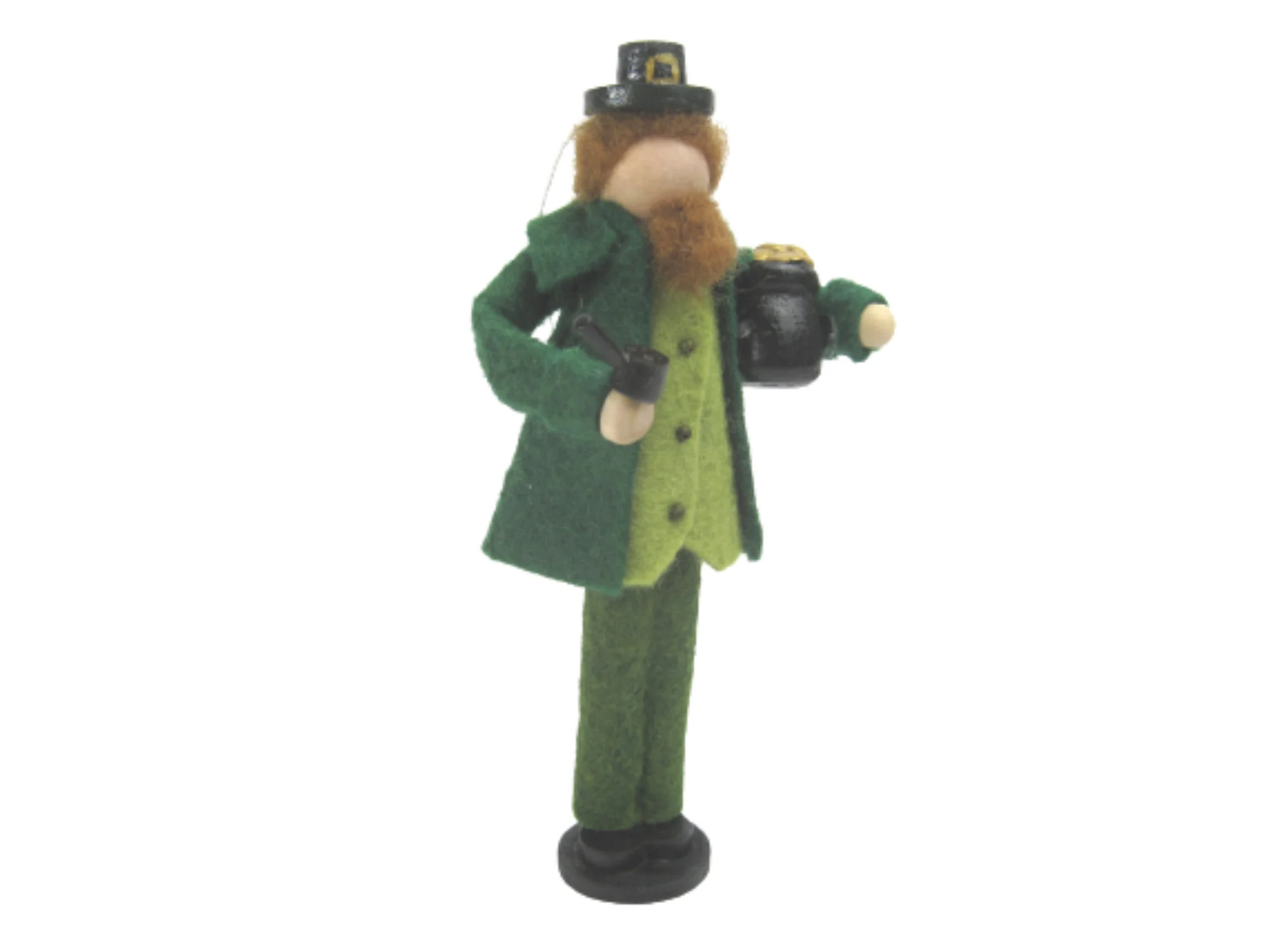 Leprechaun with Pipe and Pot of Gold, Wooden Ornament, Gifts for St Patrick's Day - Irishmen - Leprechaun Decor - Ireland - Lucky Irish - image 5