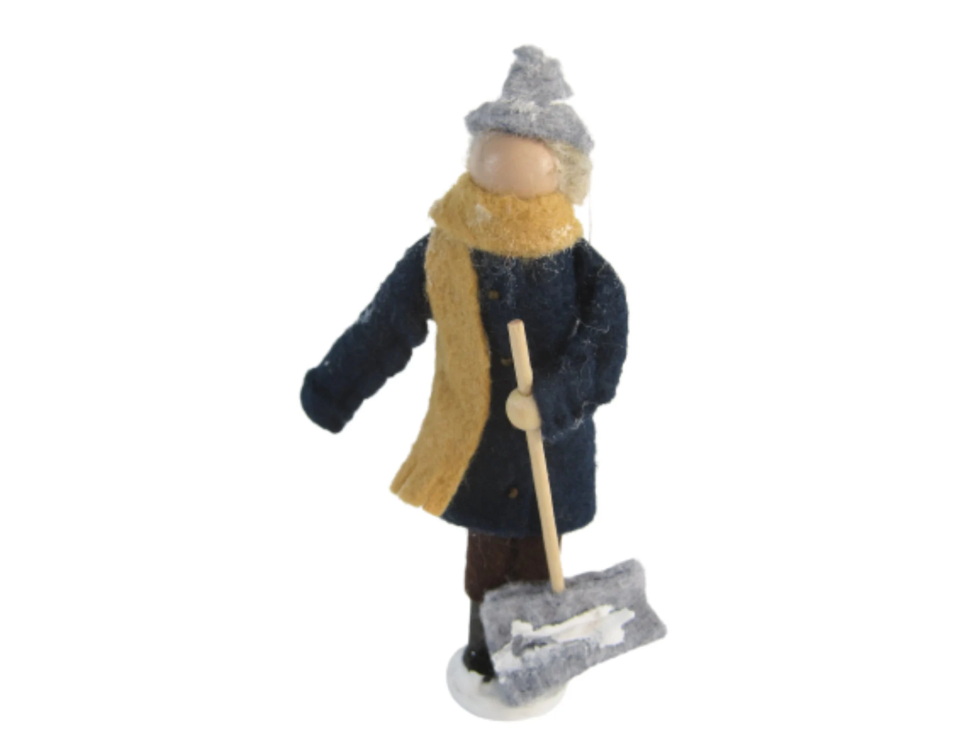 Snow Shoveler Boy Wooden Ornaments, Winter Decorations, Snow Shovels, Gifts for Winter - Stocking Stuffers - Christmas - Winter