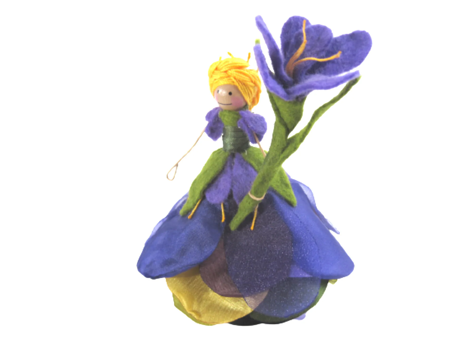 Crocus Flower Fairy Ornament, Springtime Fairy Decoration, Gifts for Gardeners - Spring - Birthdays - New Babies - Fairy Lovers - Friends - image 4