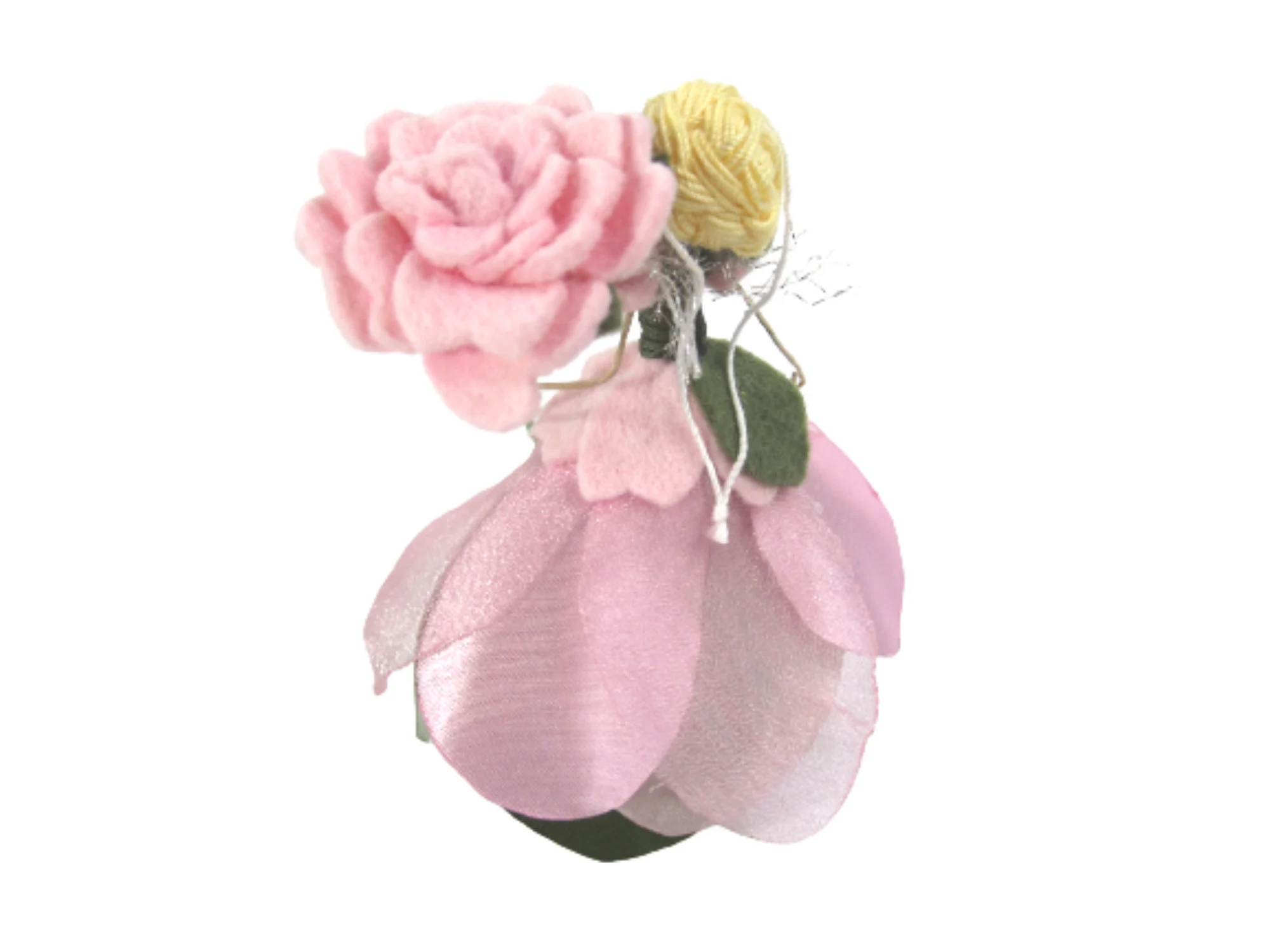 Pink Peony Flower Fairy Ornament, Wooden Fairy Decoration, Gifts for Summer - Fairy Lovers - Gardeners - Nursery - Baby Shower - Birthdays - image 5