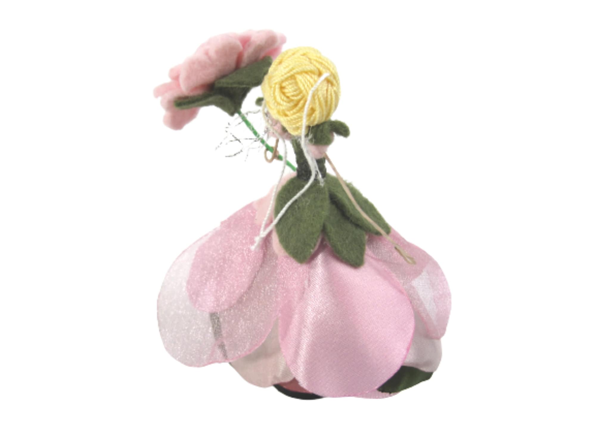 Pink Peony Flower Fairy Ornament, Wooden Fairy Decoration, Gifts for Summer - Fairy Lovers - Gardeners - Nursery - Baby Shower - Birthdays - image 4