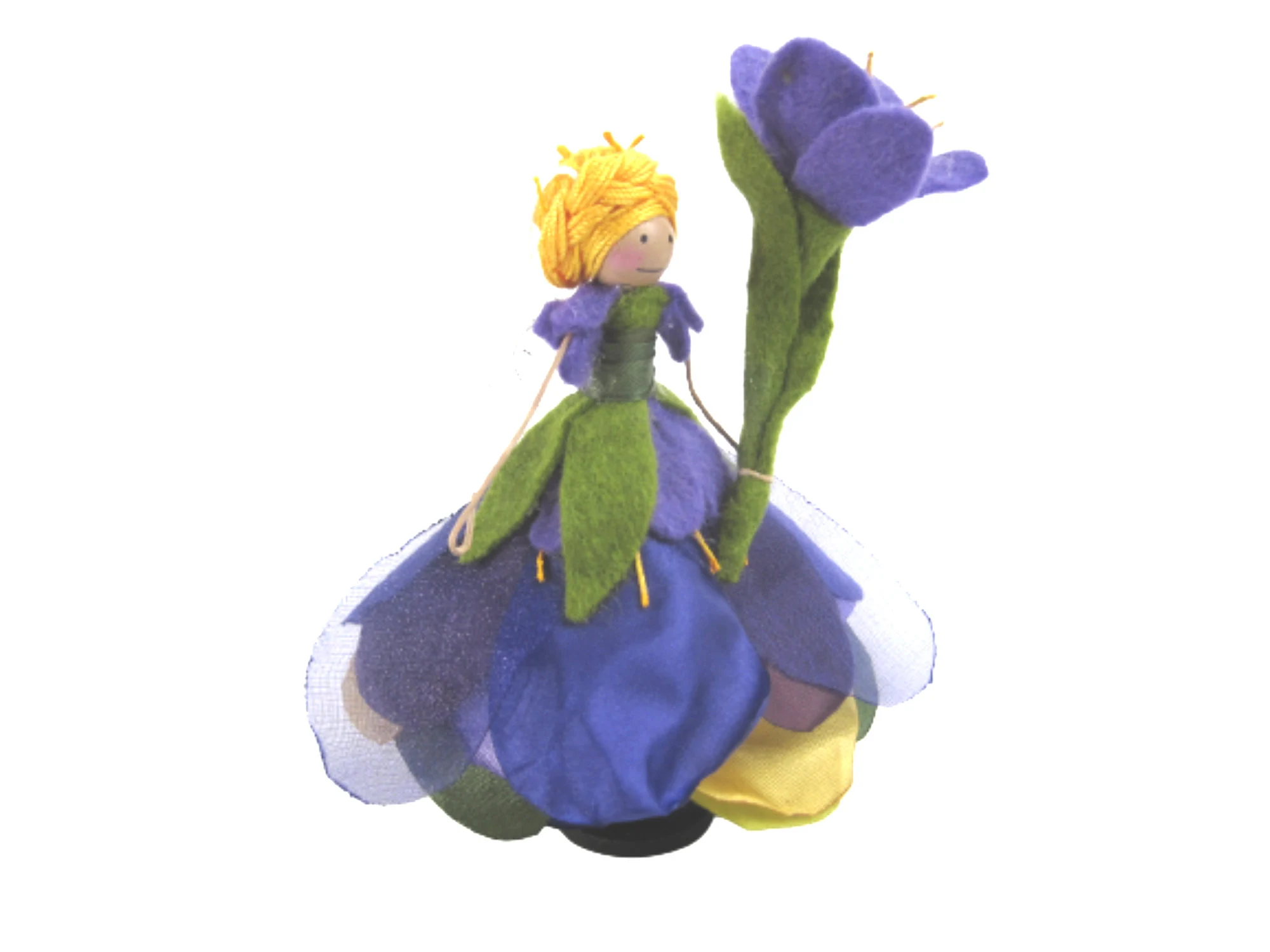Crocus Flower Fairy Ornament, Springtime Fairy Decoration, Gifts for Gardeners - Spring - Birthdays - New Babies - Fairy Lovers - Friends