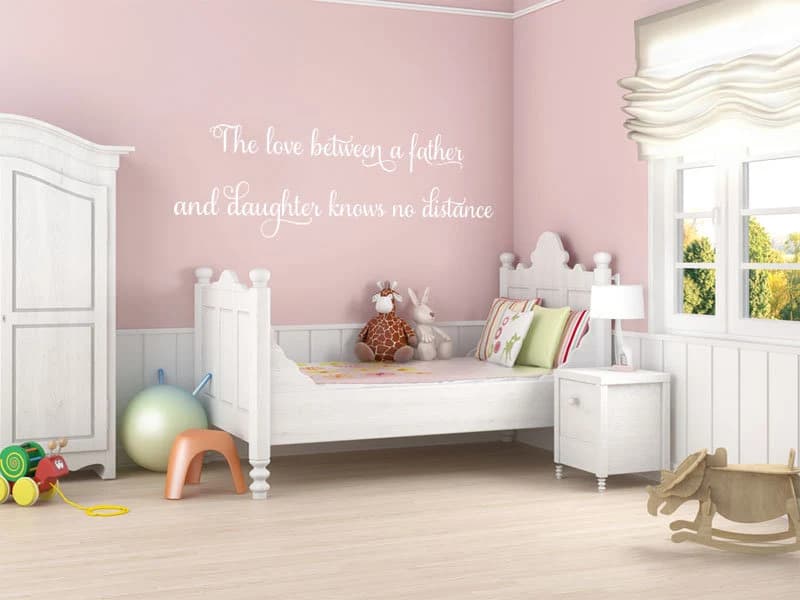 Father Daughter Love Quote Wall Decal: Family Home Decor