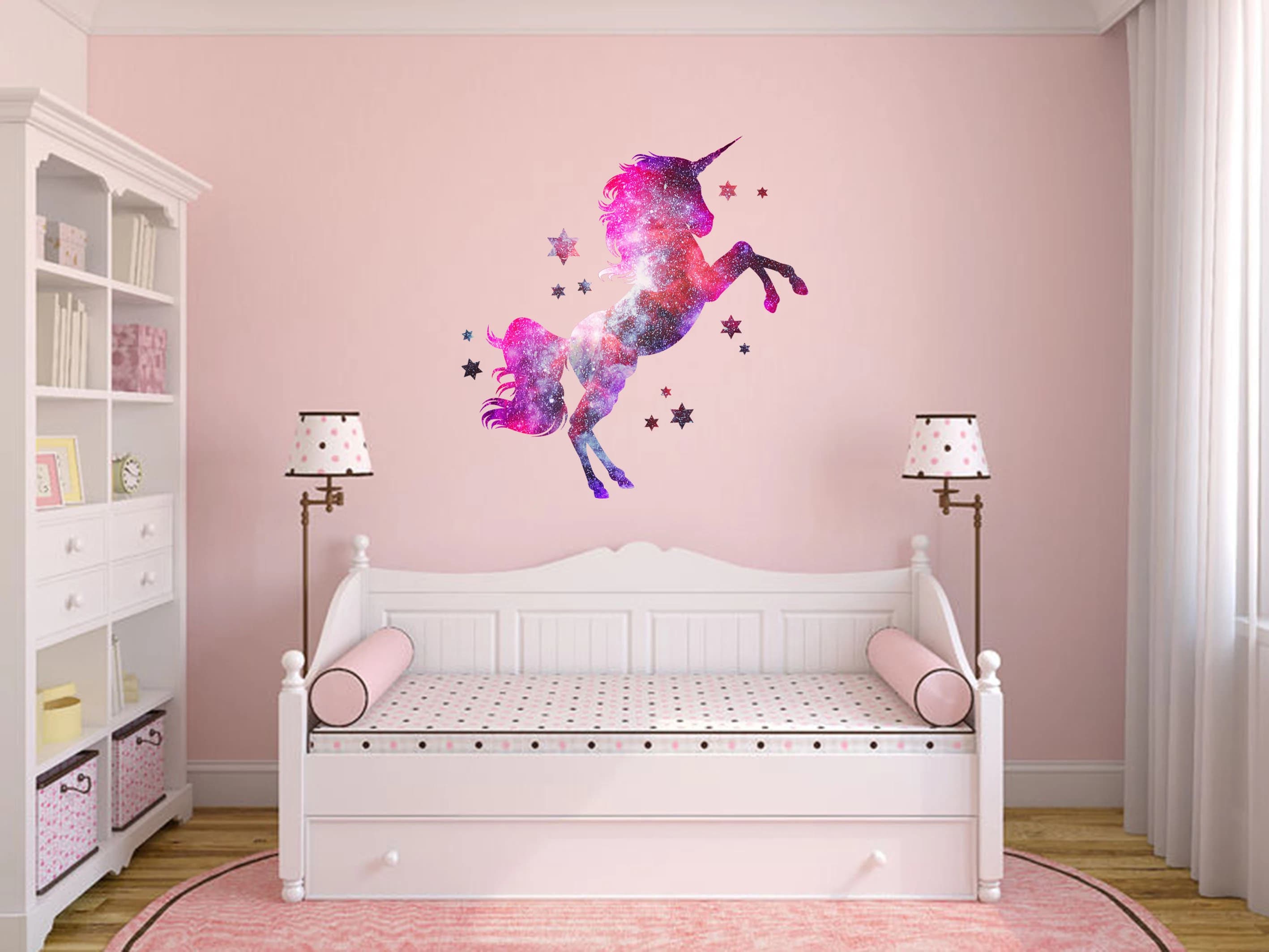 Cosmic Unicorn Wall Decal: Galaxy Pegasus Art, 3D Sticker