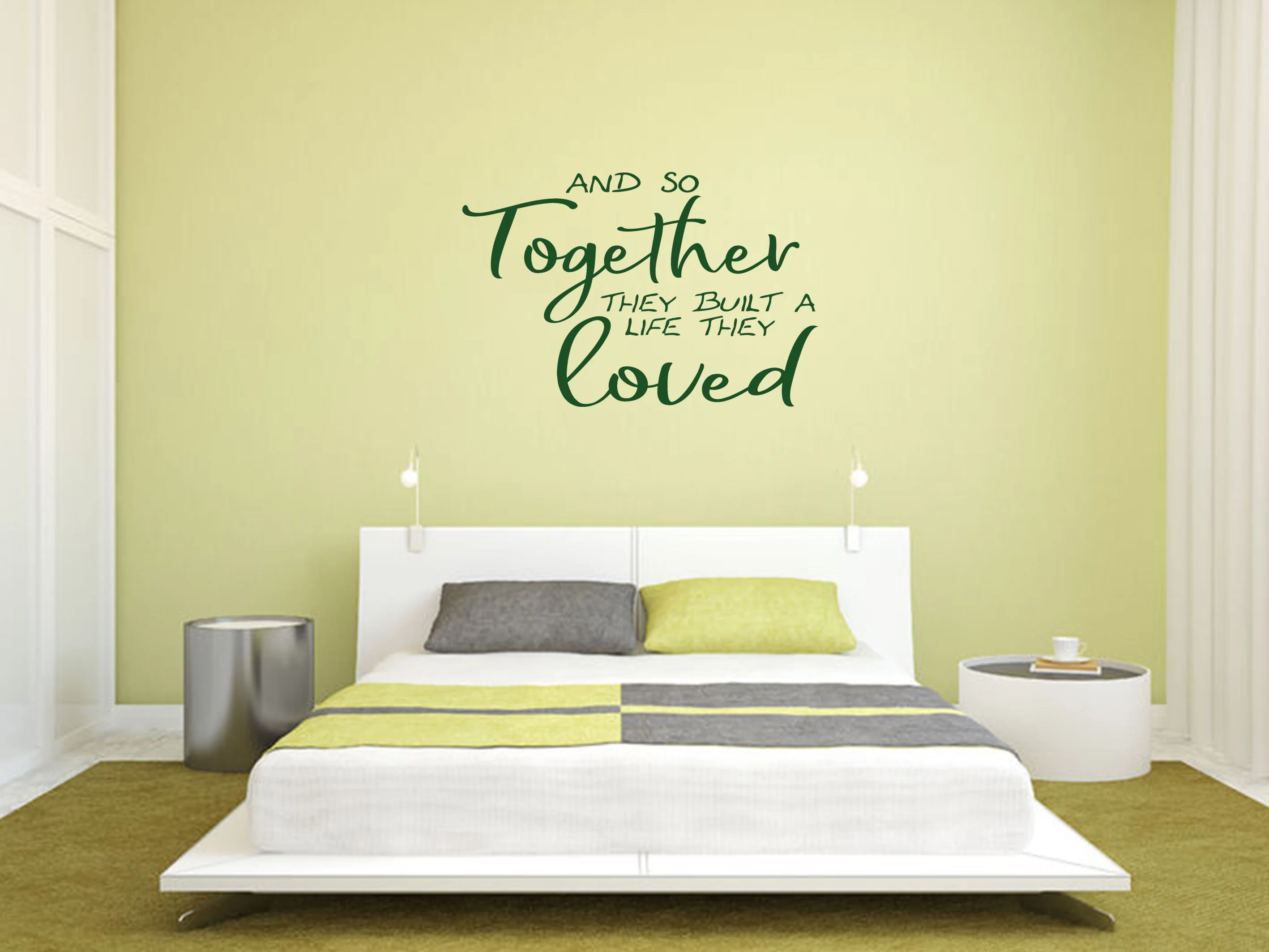 Wall Quote "And so Together..."Sticker Modern Transfer PVC Decal Decor