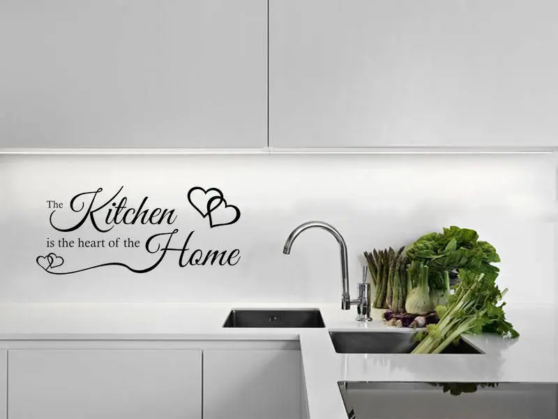 The KITCHEN Is The Heart Of A Home Wall Art Sticker, Vinyl Decal, Modern Transfer. - image 4