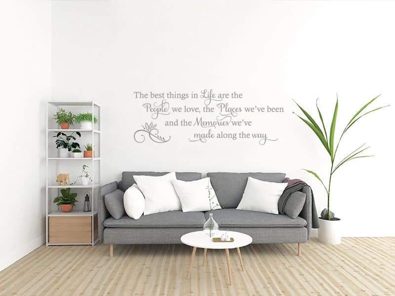 Wall Quote 'The Best Things In Life...' Sticker, Adhesive, Vinyl, Art. - image 3