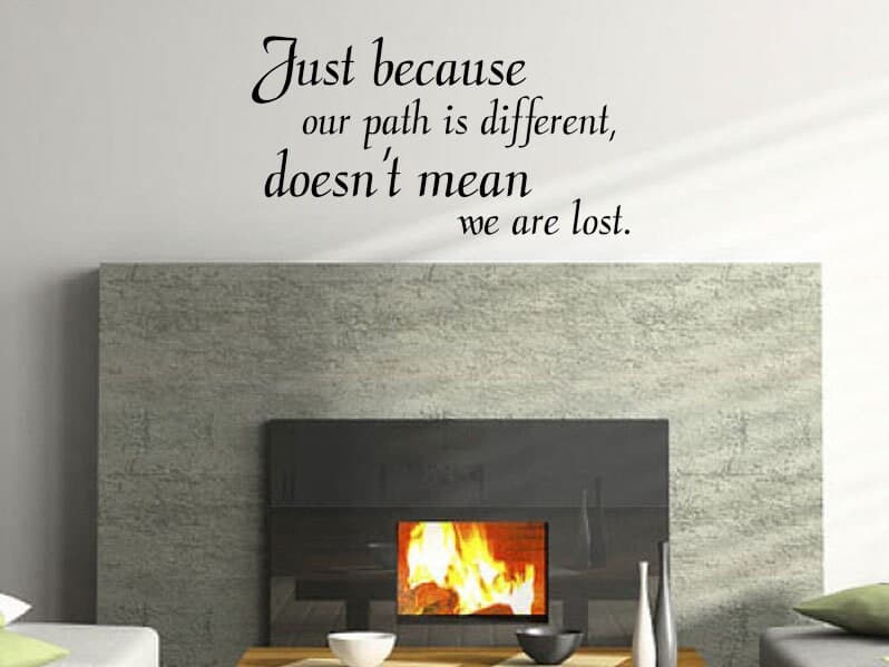 Wall Quote 'Our path is different' Sticker, Vinyl Transfer Sticker Decal, Inspirational, Homely, Family - image 5