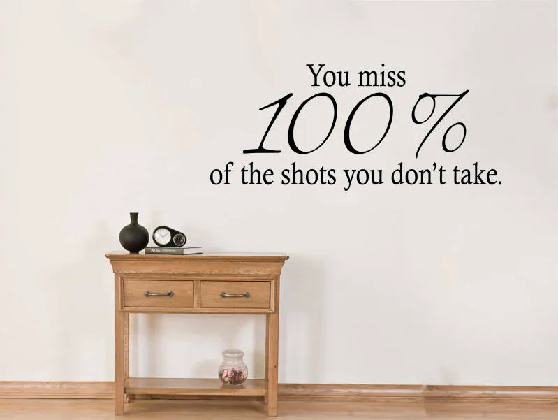 Shots You Didn't Take Wall Art Quote, Wall Art Sticker, Vinyl Decal, Modern Transfer. - image 4
