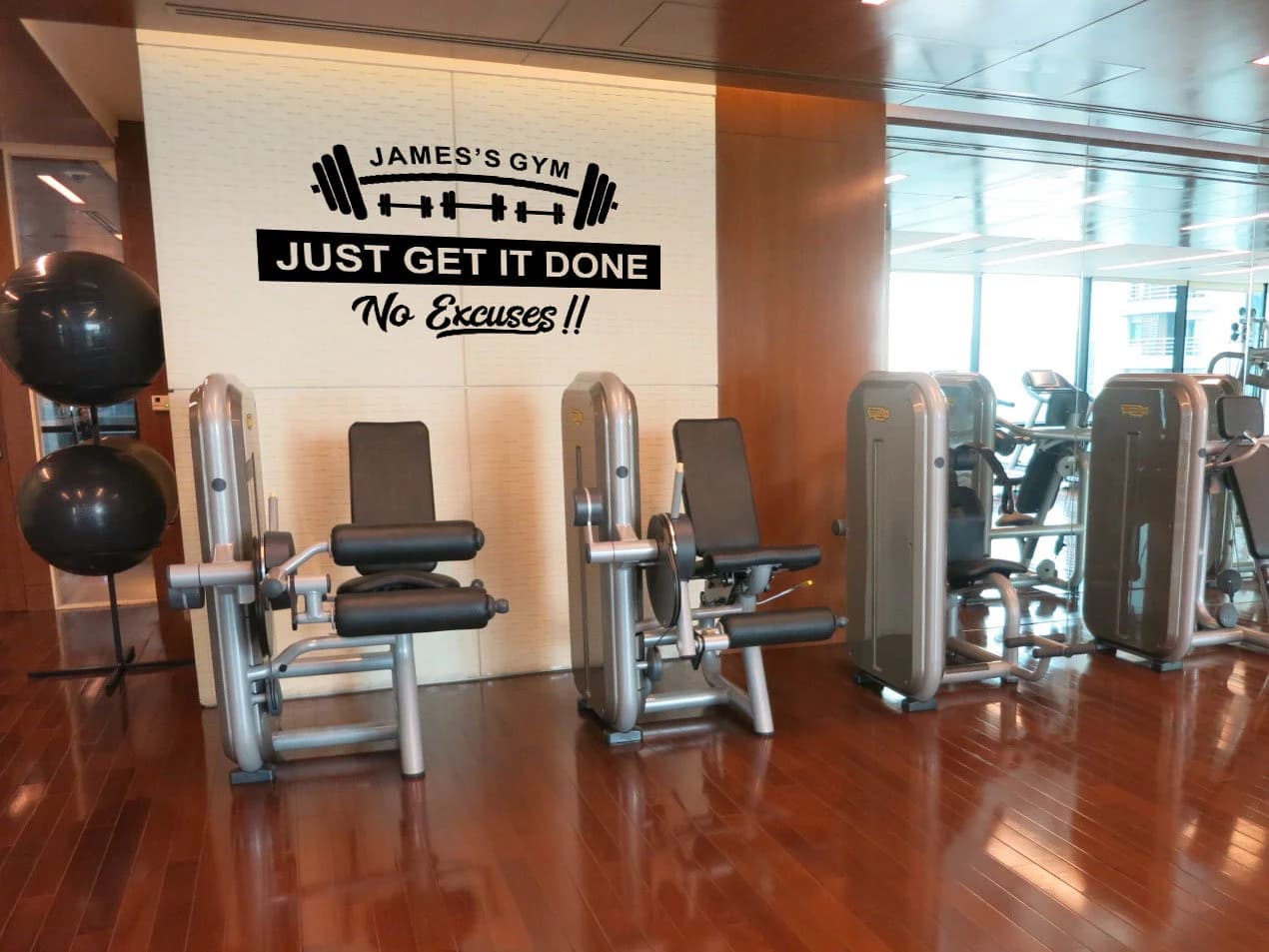 Personalised Gym Motivation Wall Sticker 'Just Get It Done...' Vinyl, Self Adhesive, Quote, Banner. - image 4